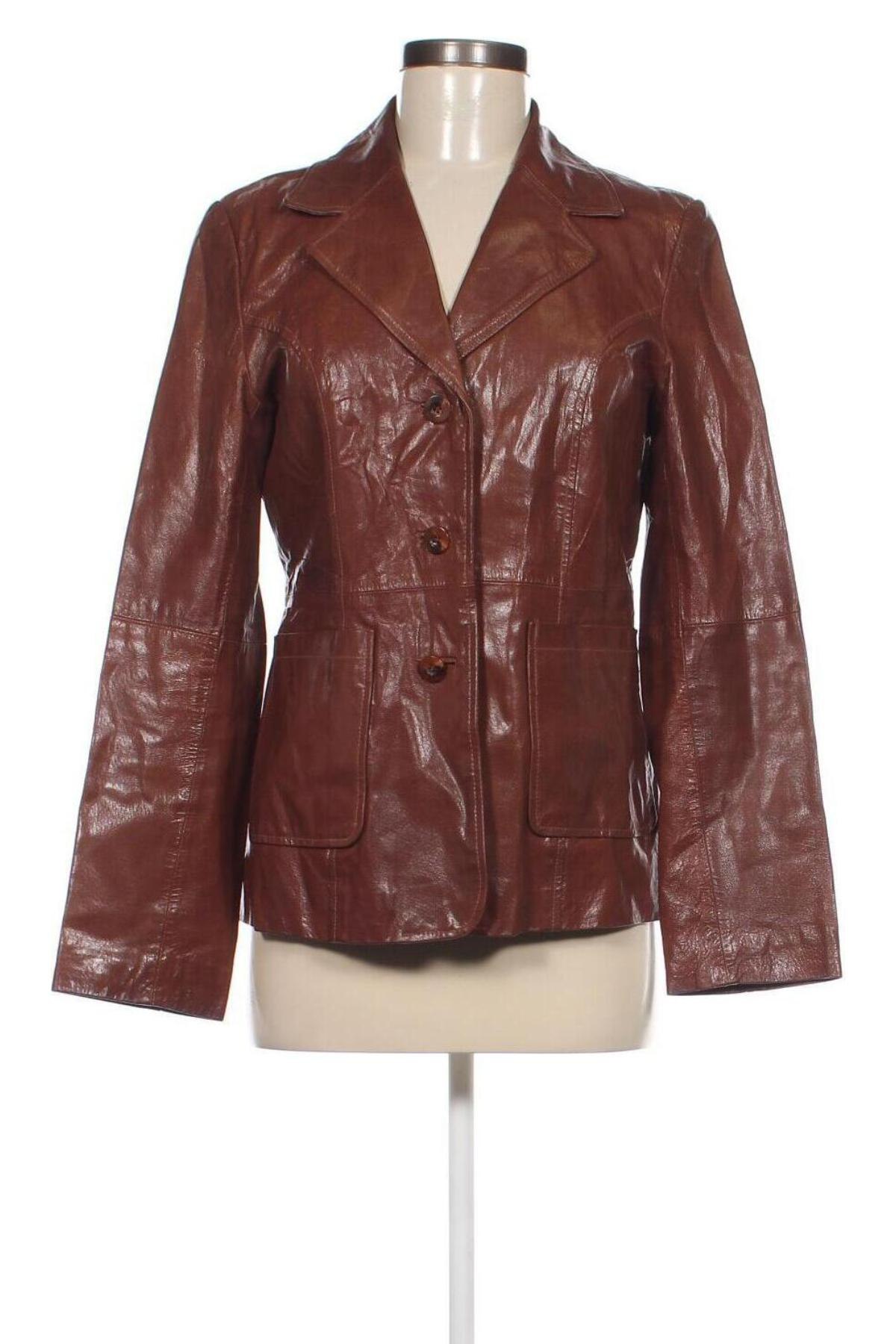 Damen Lederjacke Vero Moda, Größe M, Farbe Braun, Preis 61,99 €