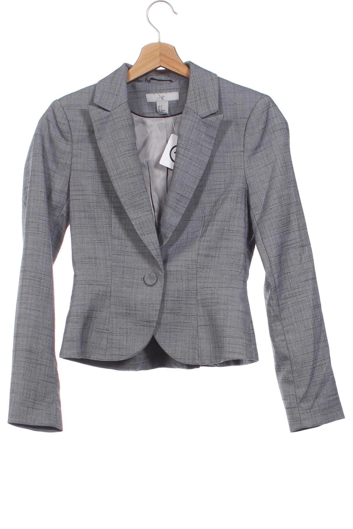 Damen Blazer H&M, Größe XXS, Farbe Grau, Preis 16,49 €