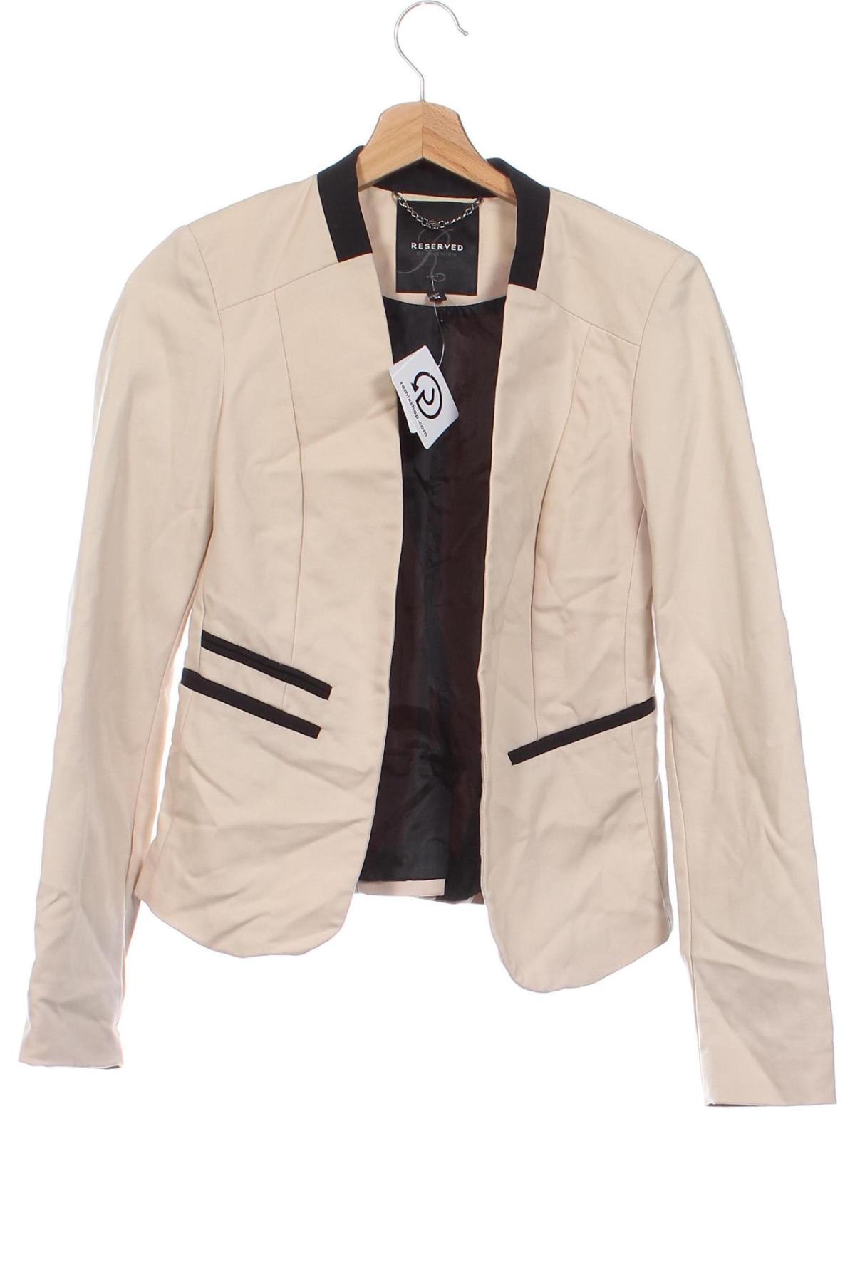 Damen Blazer Reserved, Größe XS, Farbe Beige, Preis 10,49 €