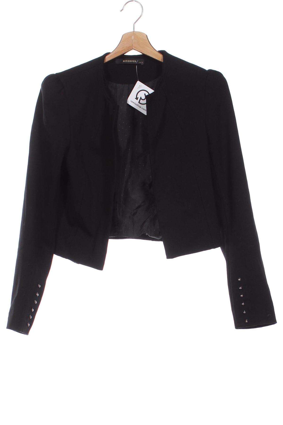 Damen Blazer Reserved, Größe XS, Farbe Schwarz, Preis 16,49 €