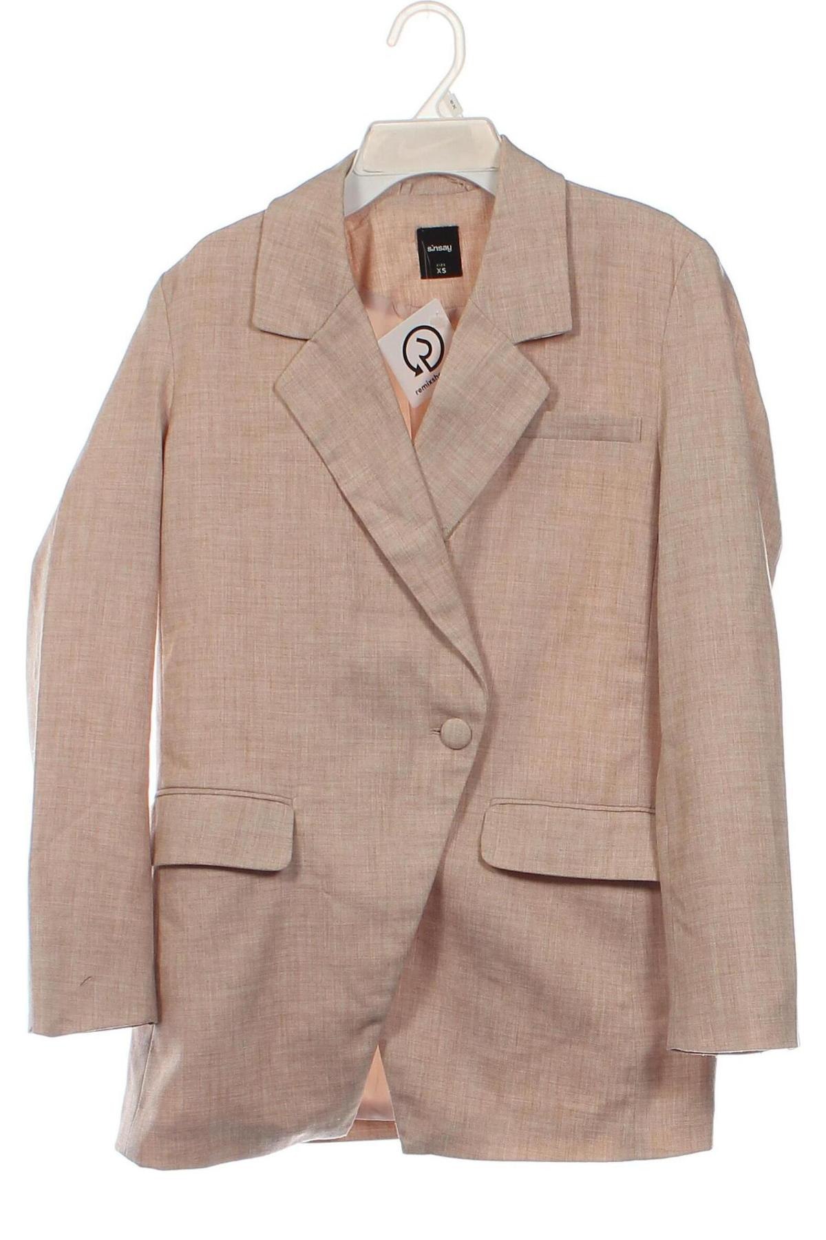 Damen Blazer Sinsay, Größe XS, Farbe Beige, Preis 24,55 €