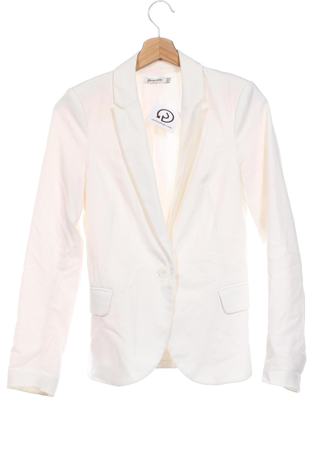 Damen Blazer Stradivarius, Größe XS, Farbe Ecru, Preis 15,99 €