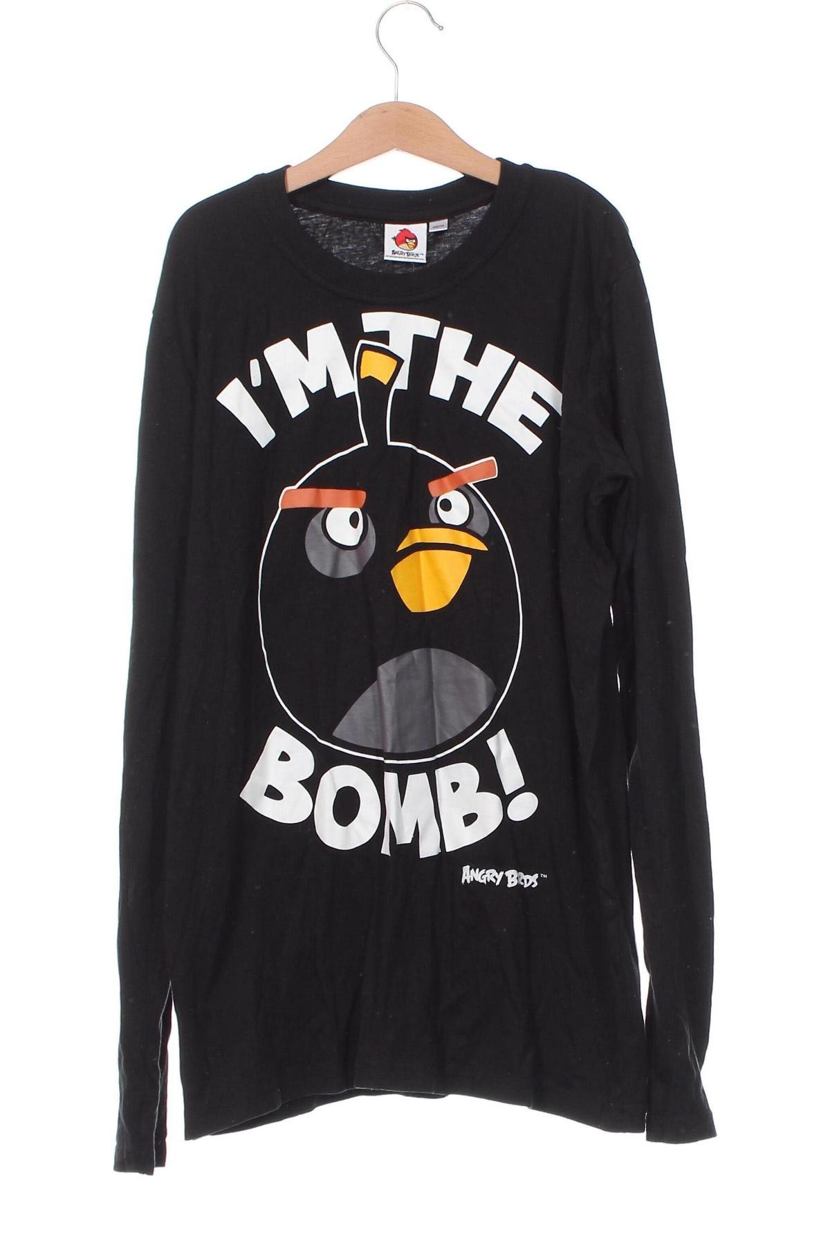 Kinder Shirt Angry Birds, Größe 14-15y/ 168-170 cm, Farbe Schwarz, Preis 3,99 €