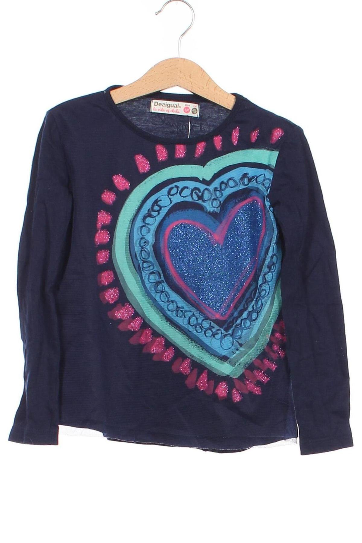 Kinder Shirt Desigual, Größe 4-5y/ 110-116 cm, Farbe Blau, Preis 6,49 €