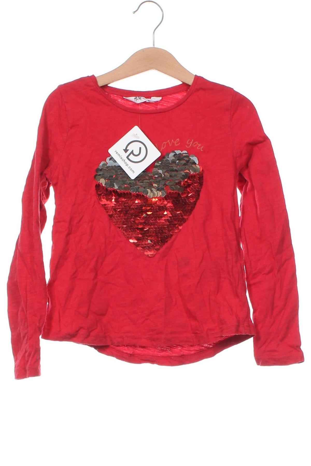 Kinder Shirt H&M, Größe 6-7y/ 122-128 cm, Farbe Rot, Preis 3,99 €