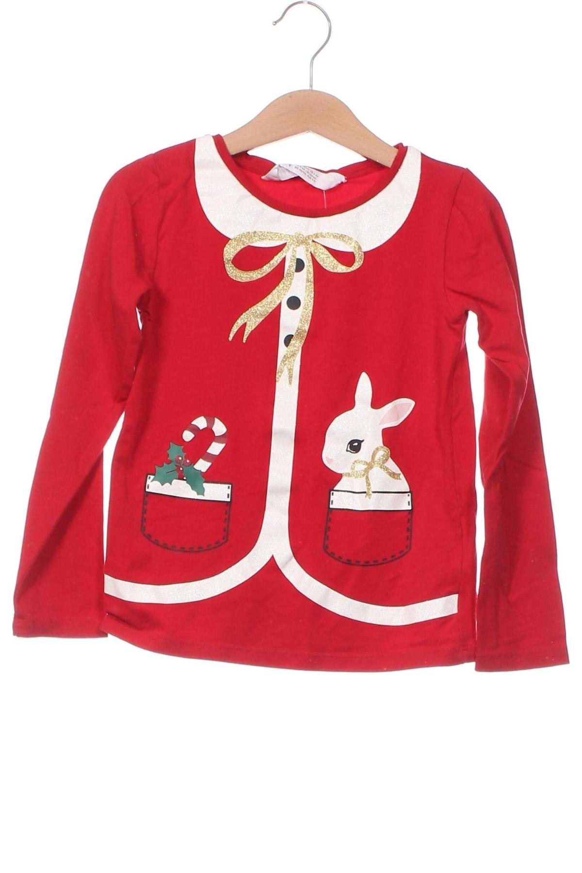 Kinder Shirt H&M, Größe 4-5y/ 110-116 cm, Farbe Rot, Preis € 3,99