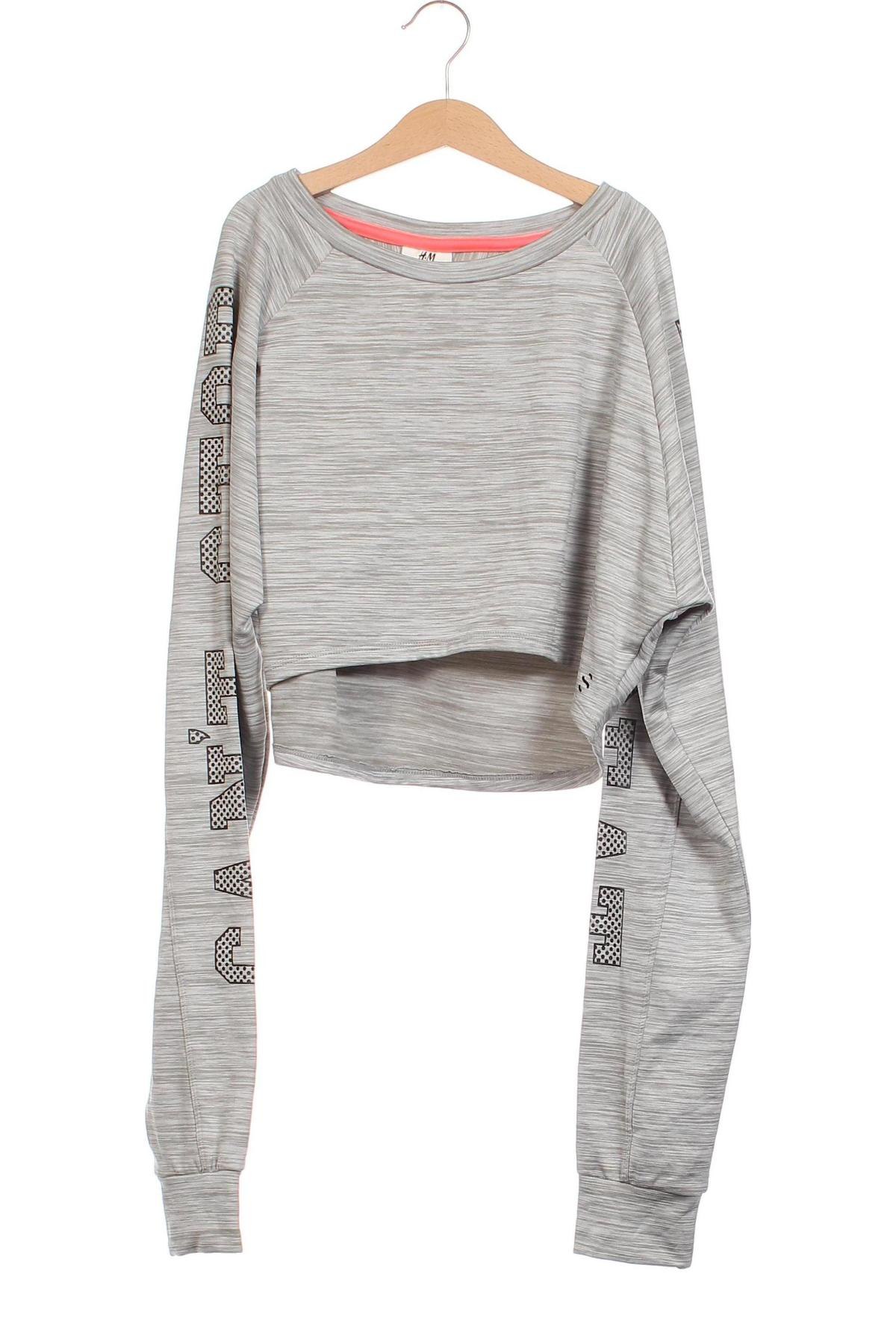 Kinder Shirt H&M Sport, Größe 14-15y/ 168-170 cm, Farbe Grau, Preis 7,49 €