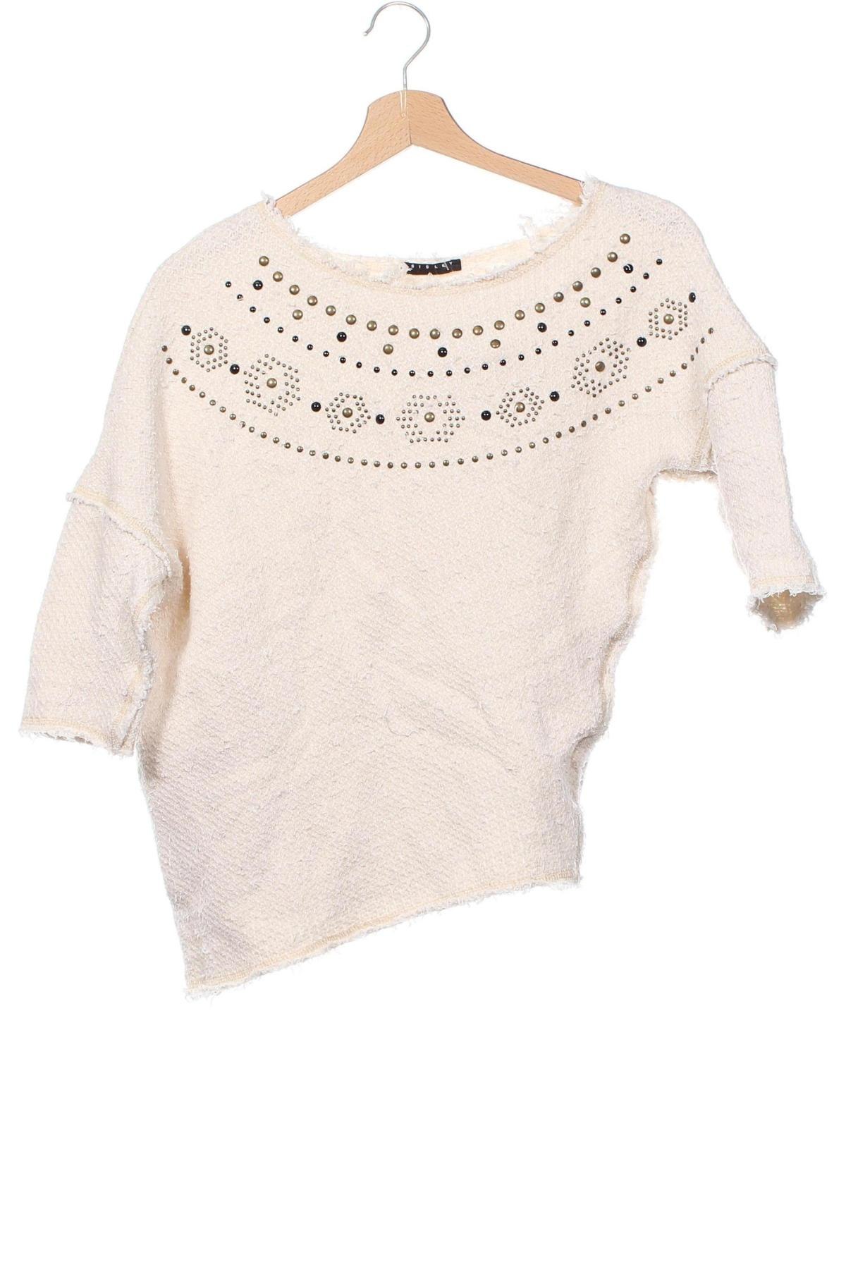 Kinder Shirt Sisley, Größe 11-12y/ 152-158 cm, Farbe Beige, Preis 6,99 €