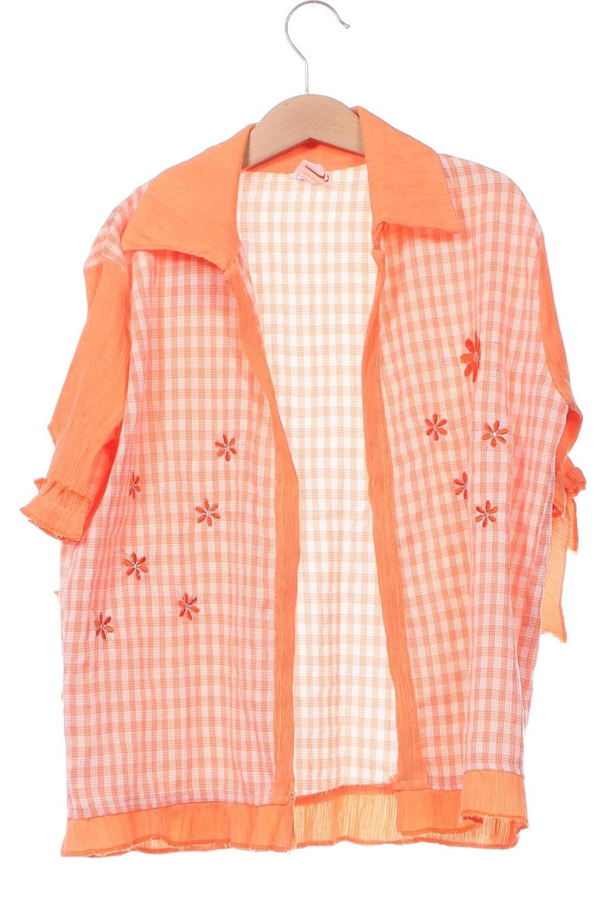 Kinder Strickjacke, Größe 7-8y/ 128-134 cm, Farbe Orange, Preis 5,49 €