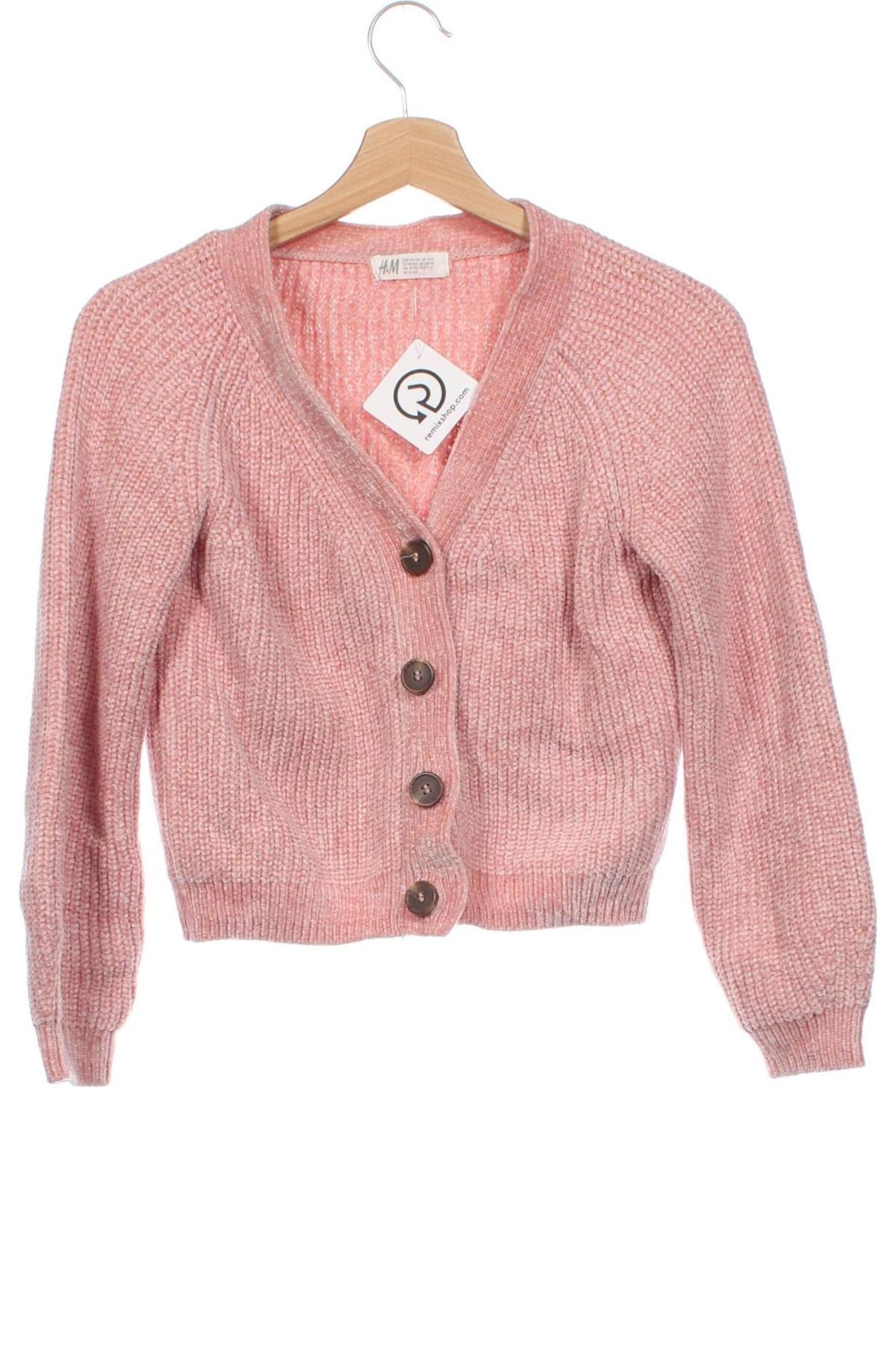 Kinder Strickjacke H&M, Größe 10-11y/ 146-152 cm, Farbe Rosa, Preis 6,49 €