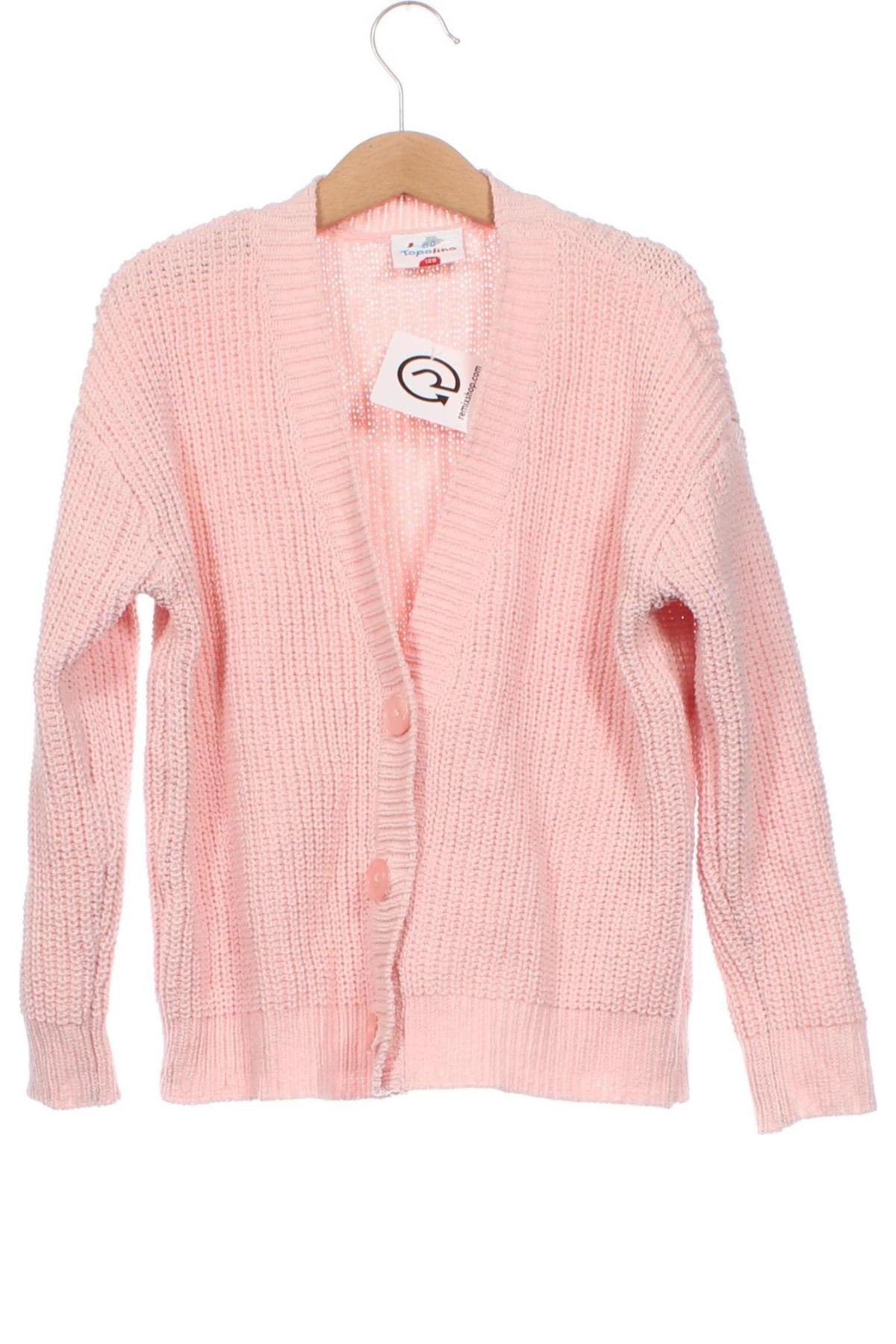 Kinder Strickjacke Topolino, Größe 6-7y/ 122-128 cm, Farbe Rosa, Preis 8,99 €