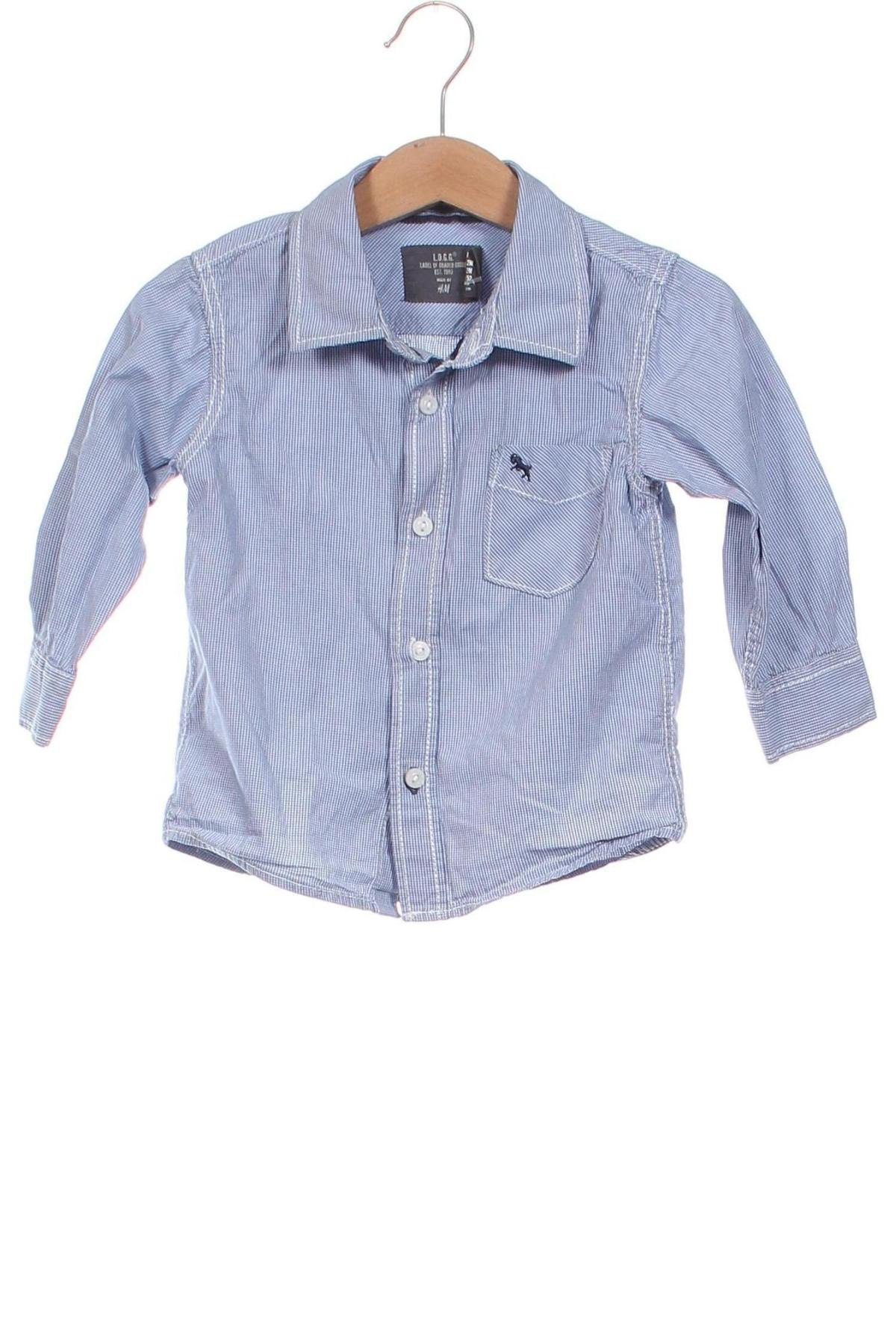 Kinderhemd H&M L.O.G.G., Größe 9-12m/ 74-80 cm, Farbe Blau, Preis € 3,49