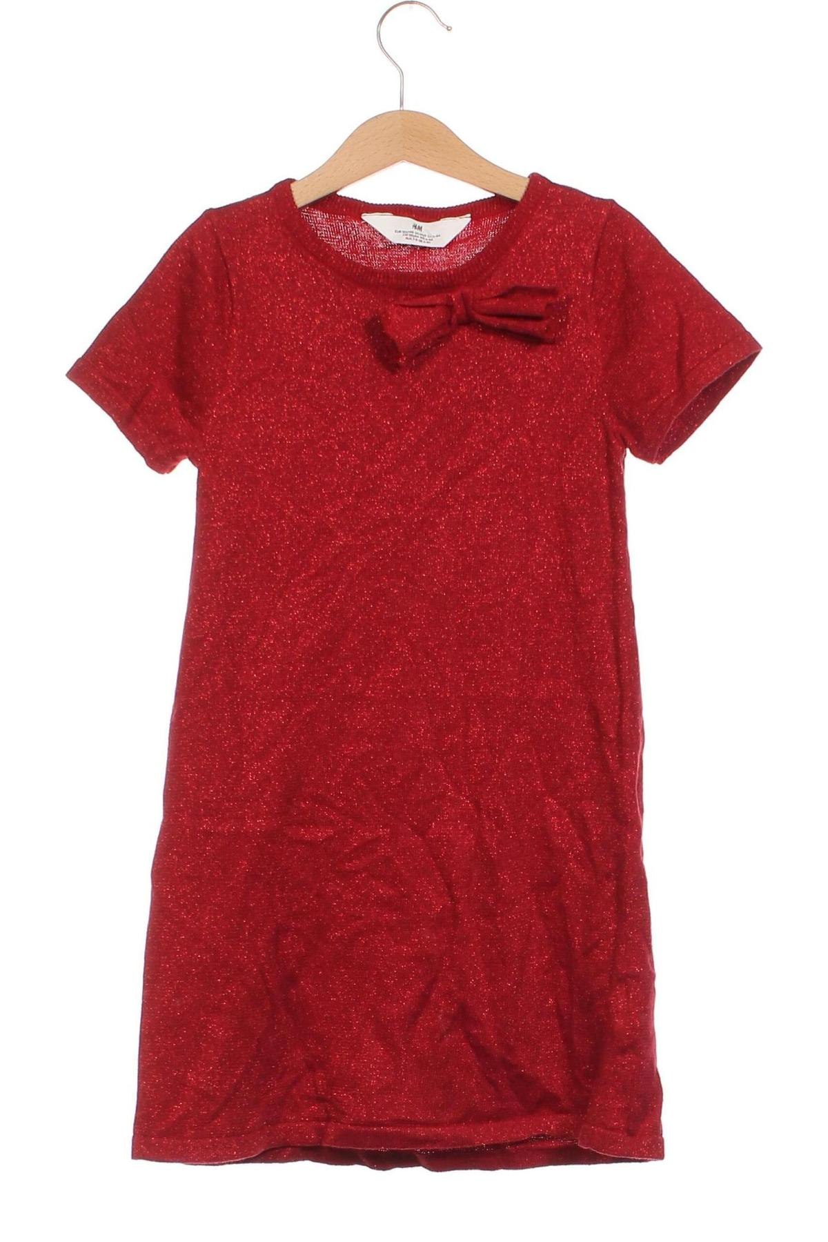 Kinderkleid H&M, Größe 6-7y/ 122-128 cm, Farbe Rot, Preis 5,49 €