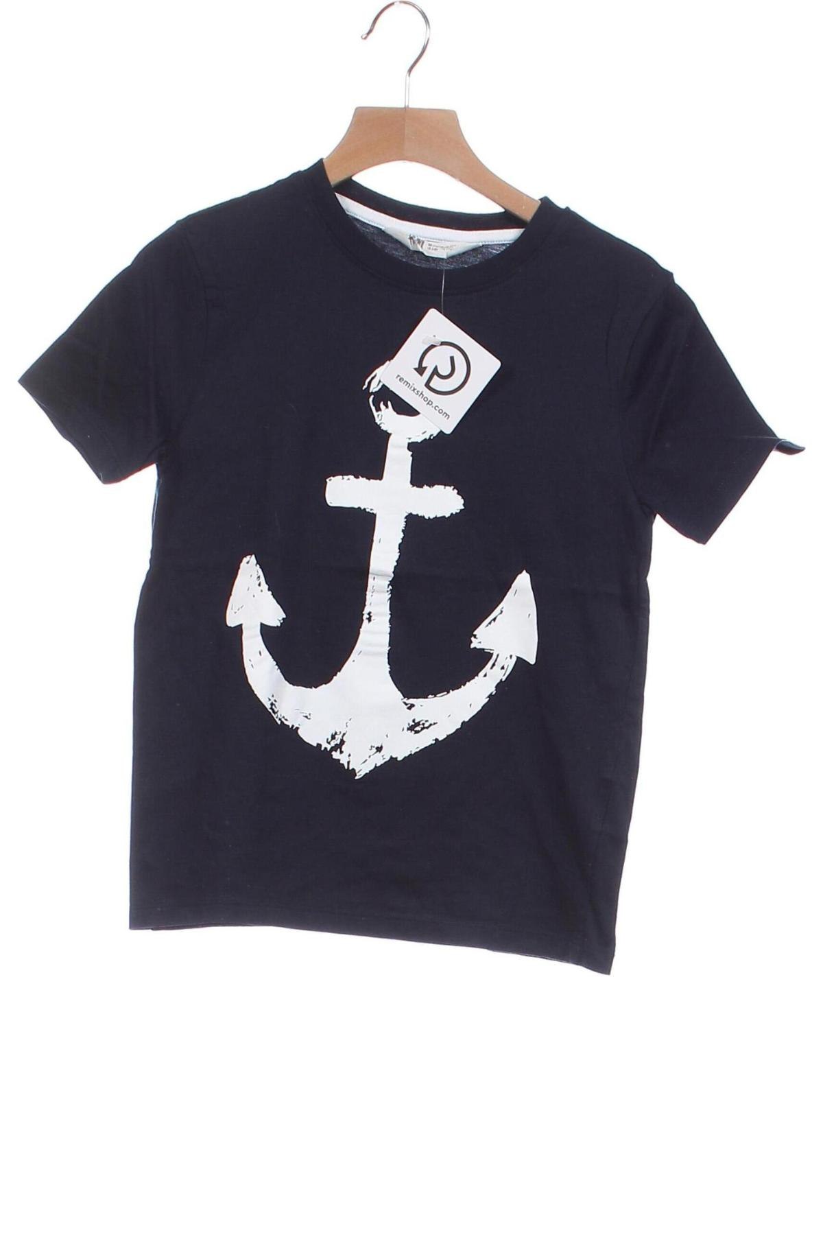 Dziecięcy T-shirt H&M, Rozmiar 6-7y/ 122-128 cm, Kolor Szary, Cena 27,03 zł