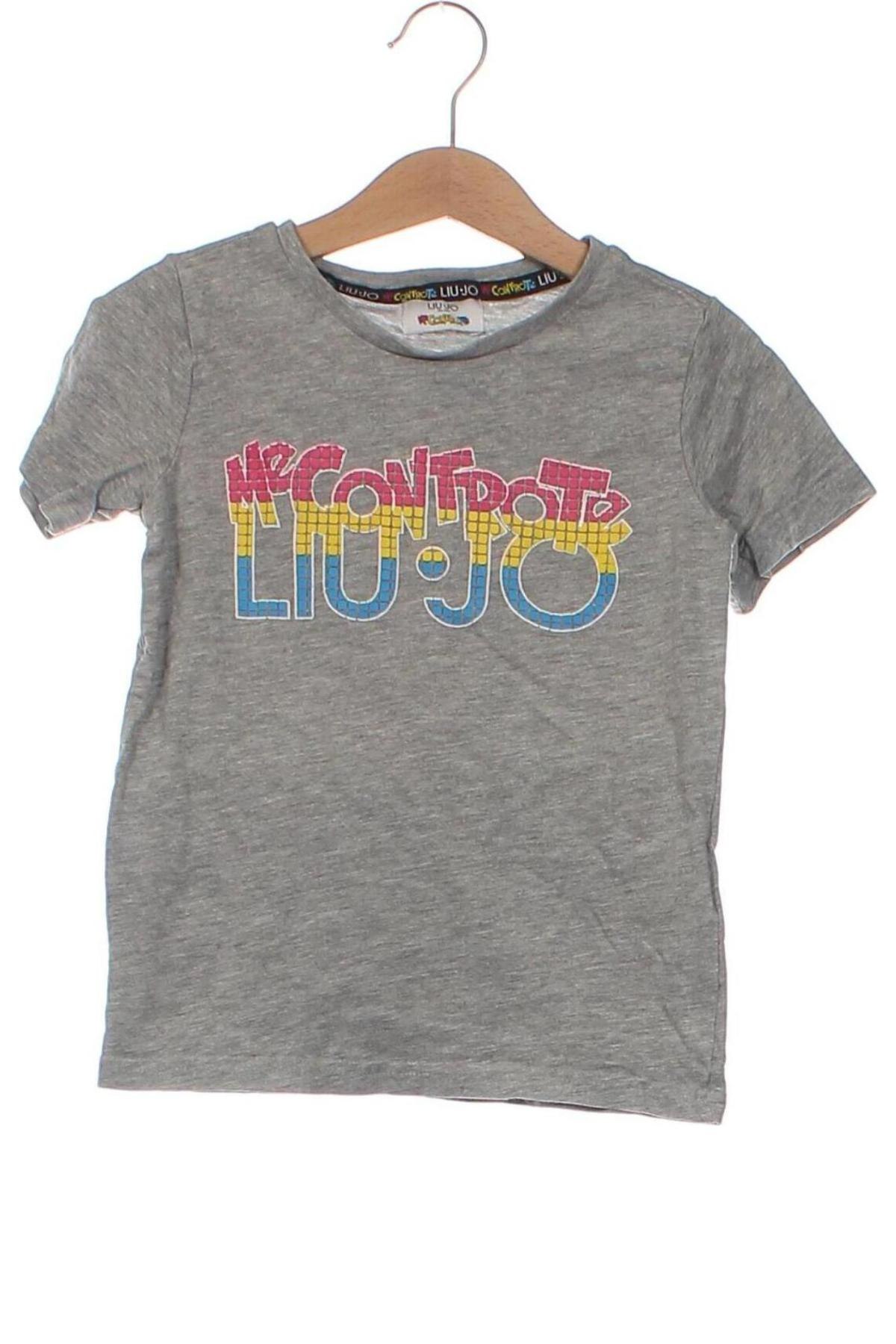 Kinder T-Shirt Liu Jo, Größe 3-4y/ 104-110 cm, Farbe Grau, Preis 9,49 €