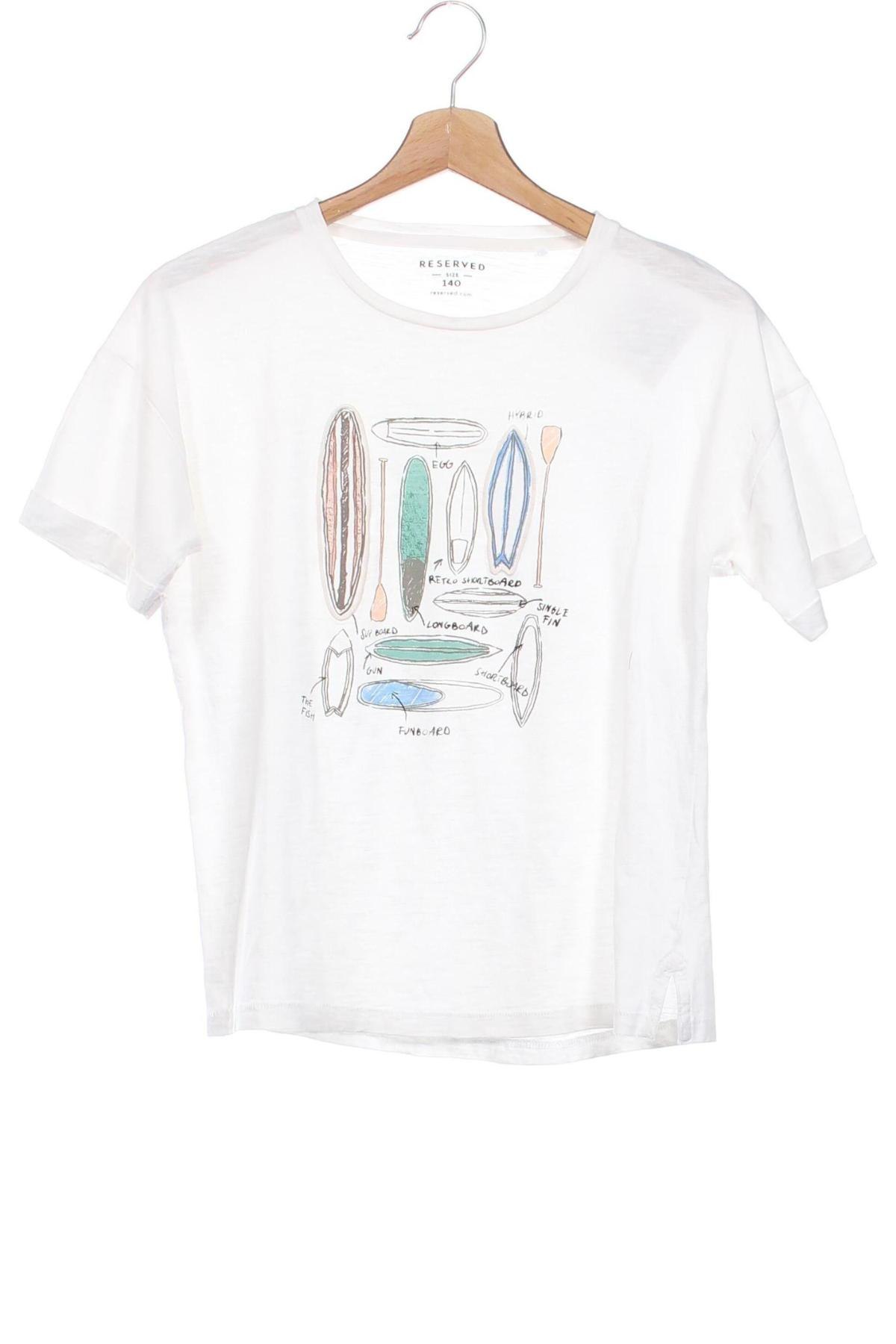 Kinder T-Shirt Reserved, Größe 8-9y/ 134-140 cm, Farbe Weiß, Preis € 3,99