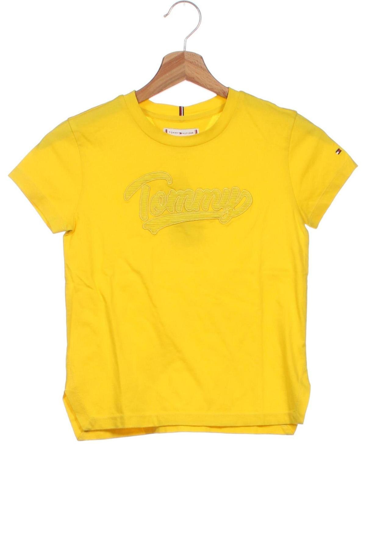 Kinder T-Shirt Tommy Hilfiger, Größe 7-8y/ 128-134 cm, Farbe Gelb, Preis 32,49 €