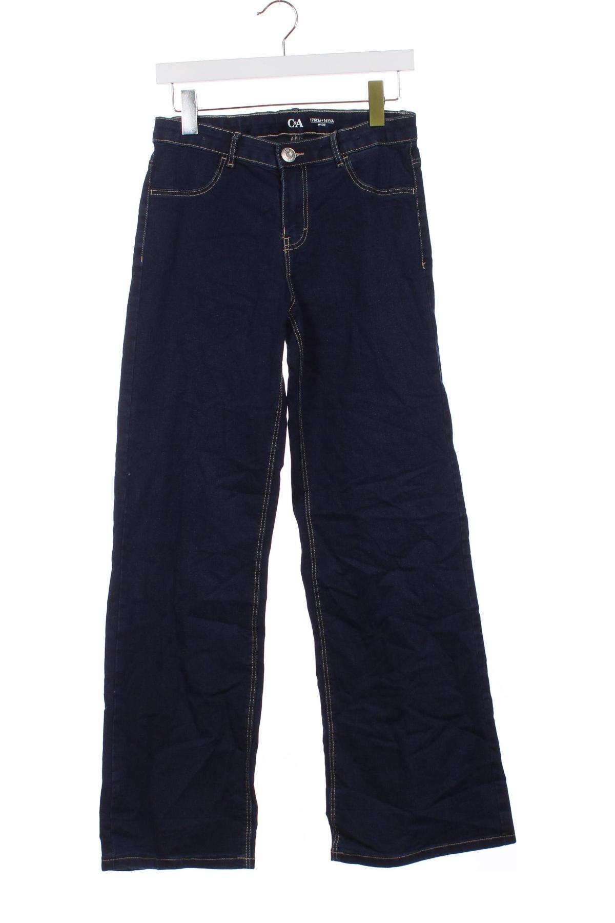 Kinderjeans C&A, Größe 14-15y/ 168-170 cm, Farbe Blau, Preis 5,49 €