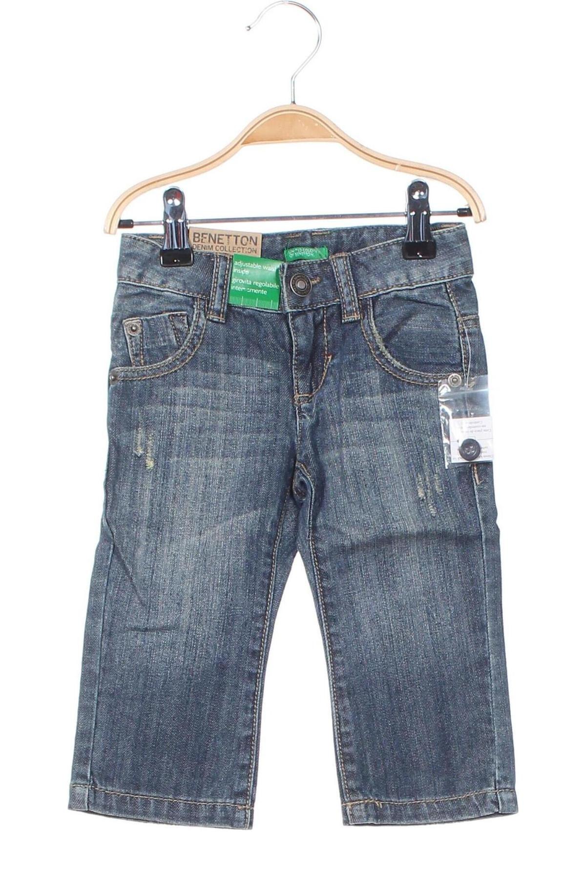 Dziecięce jeansy United Colors Of Benetton, Rozmiar 6-9m/ 68-74 cm, Kolor Niebieski, Cena 103,99 zł