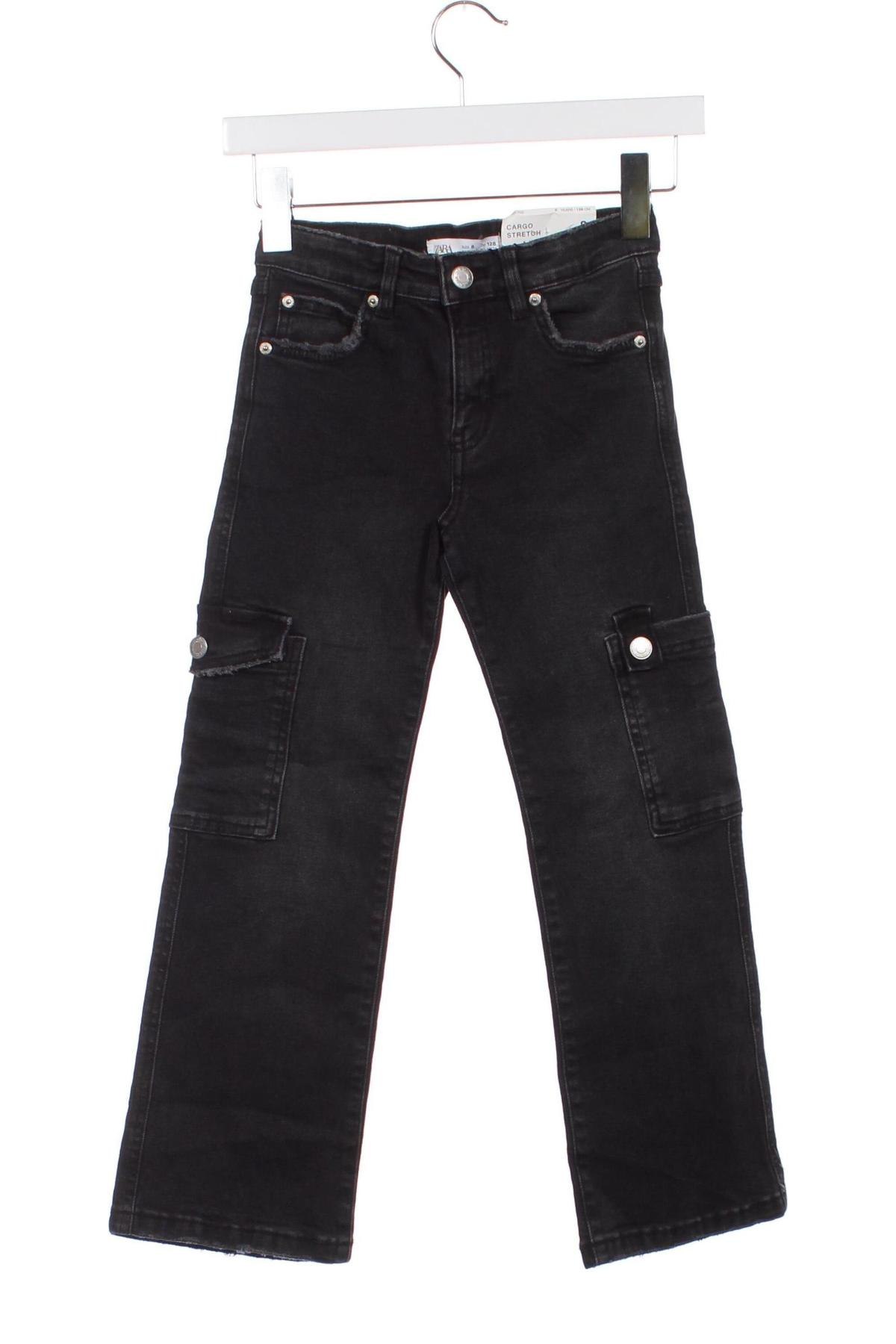 Kinderjeans Zara, Größe 7-8y/ 128-134 cm, Farbe Grau, Preis € 9,99