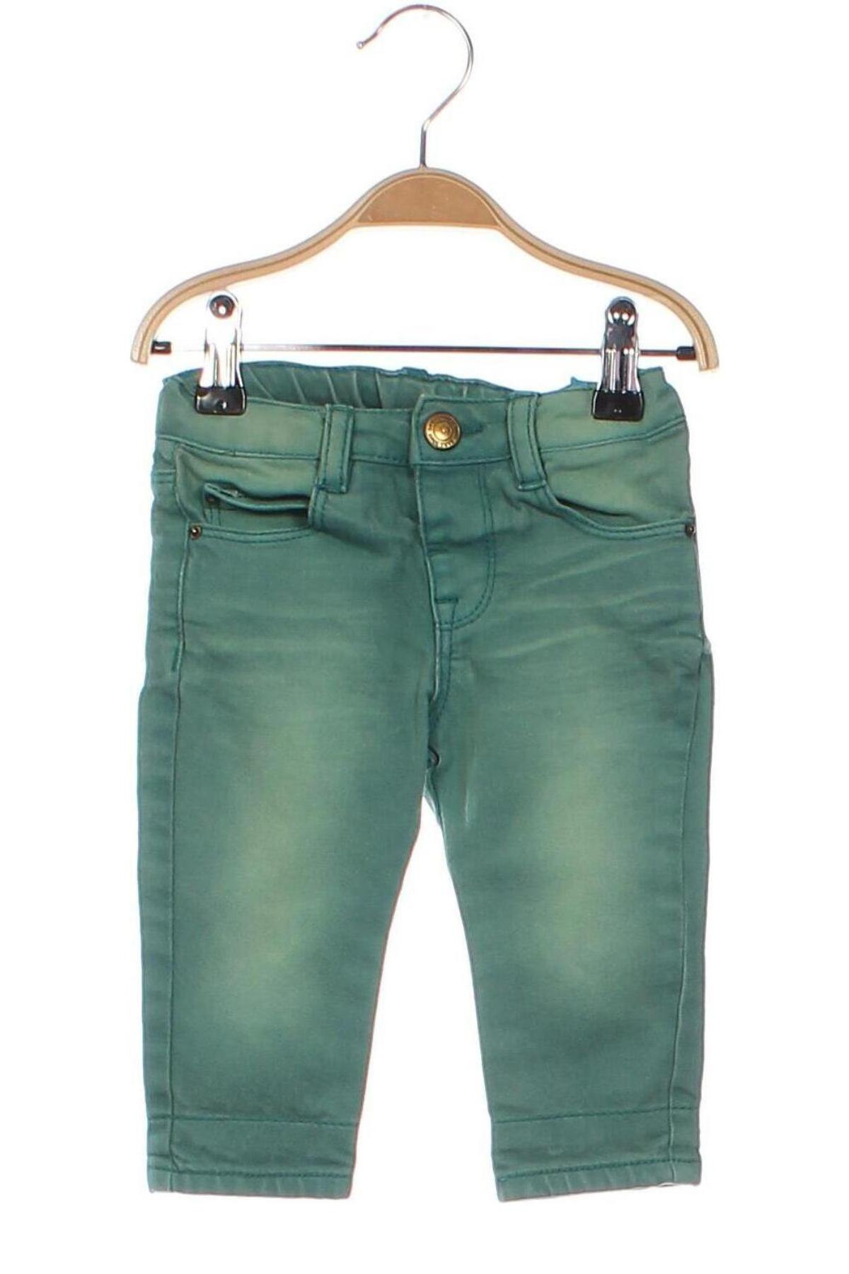 Blugi pentru copii Zara, Mărime 3-6m/ 62-68 cm, Culoare Verde, Preț 27,99 Lei