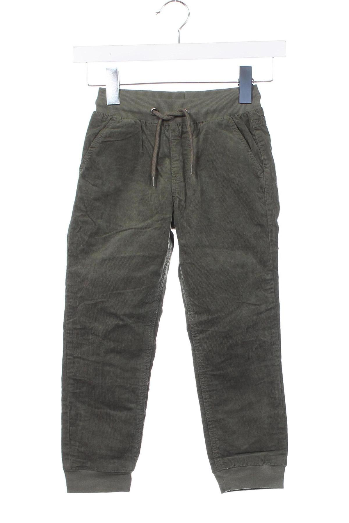 Pantaloni de catifea reiată, pentru copii Topolino, Mărime 5-6y/ 116-122 cm, Culoare Verde, Preț 32,99 Lei