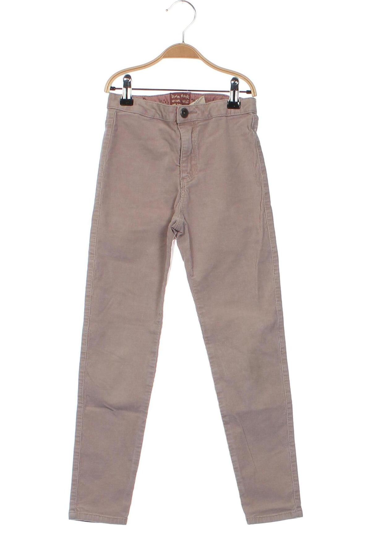 Pantaloni de catifea reiată, pentru copii Zara, Mărime 7-8y/ 128-134 cm, Culoare Gri, Preț 21,99 Lei