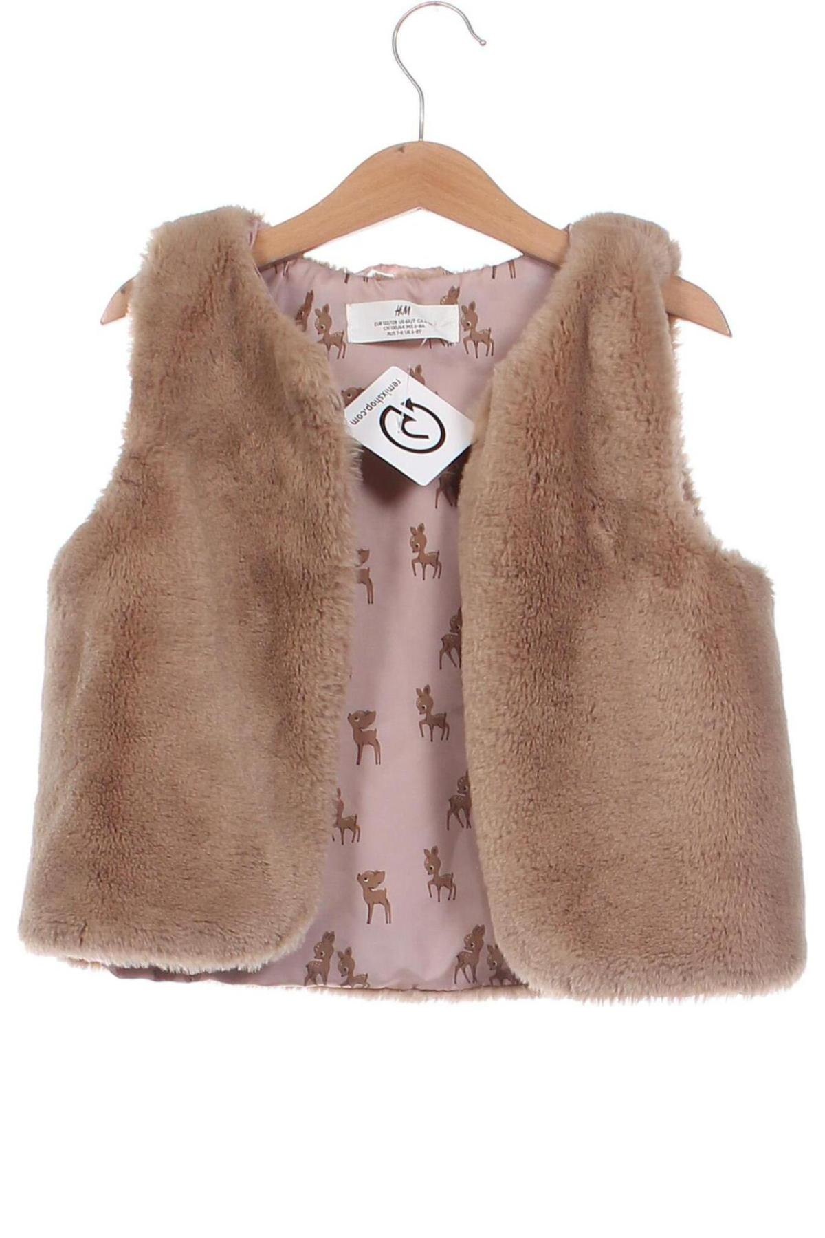 Kinderweste H&M, Größe 6-7y/ 122-128 cm, Farbe Beige, Preis € 8,59