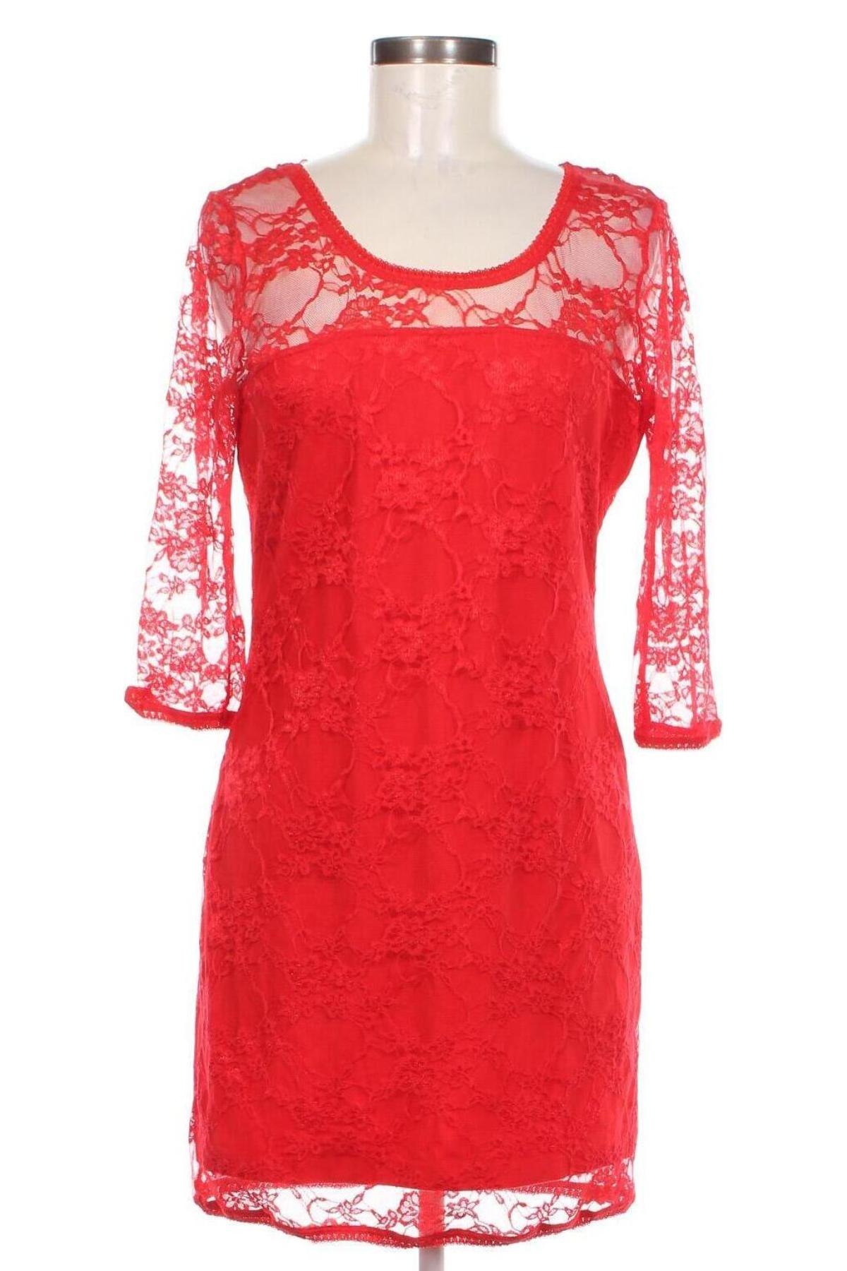 Lederkleid H&M Divided, Größe L, Farbe Rot, Preis 9,49 €