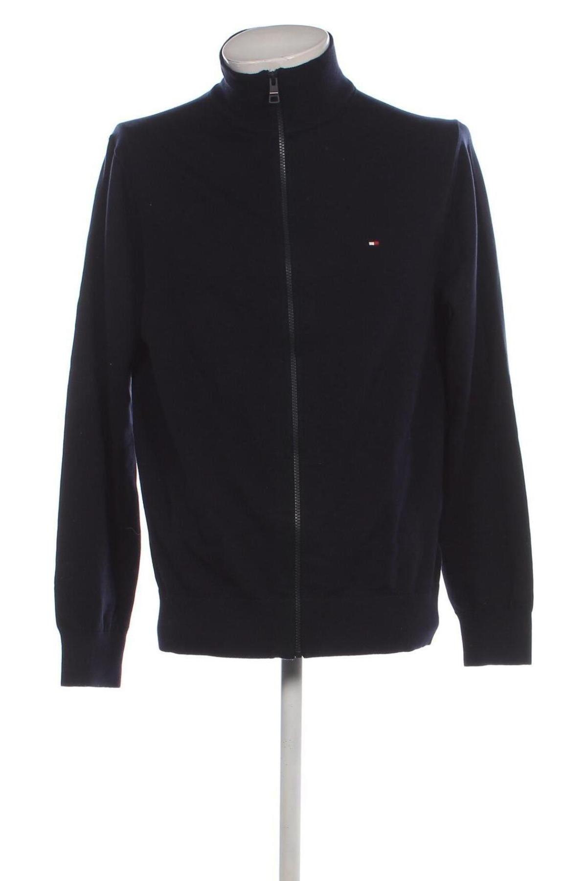 Jachetă tricotată de bărbați Tommy Hilfiger, Mărime XL, Culoare Albastru, Preț 382,99 Lei