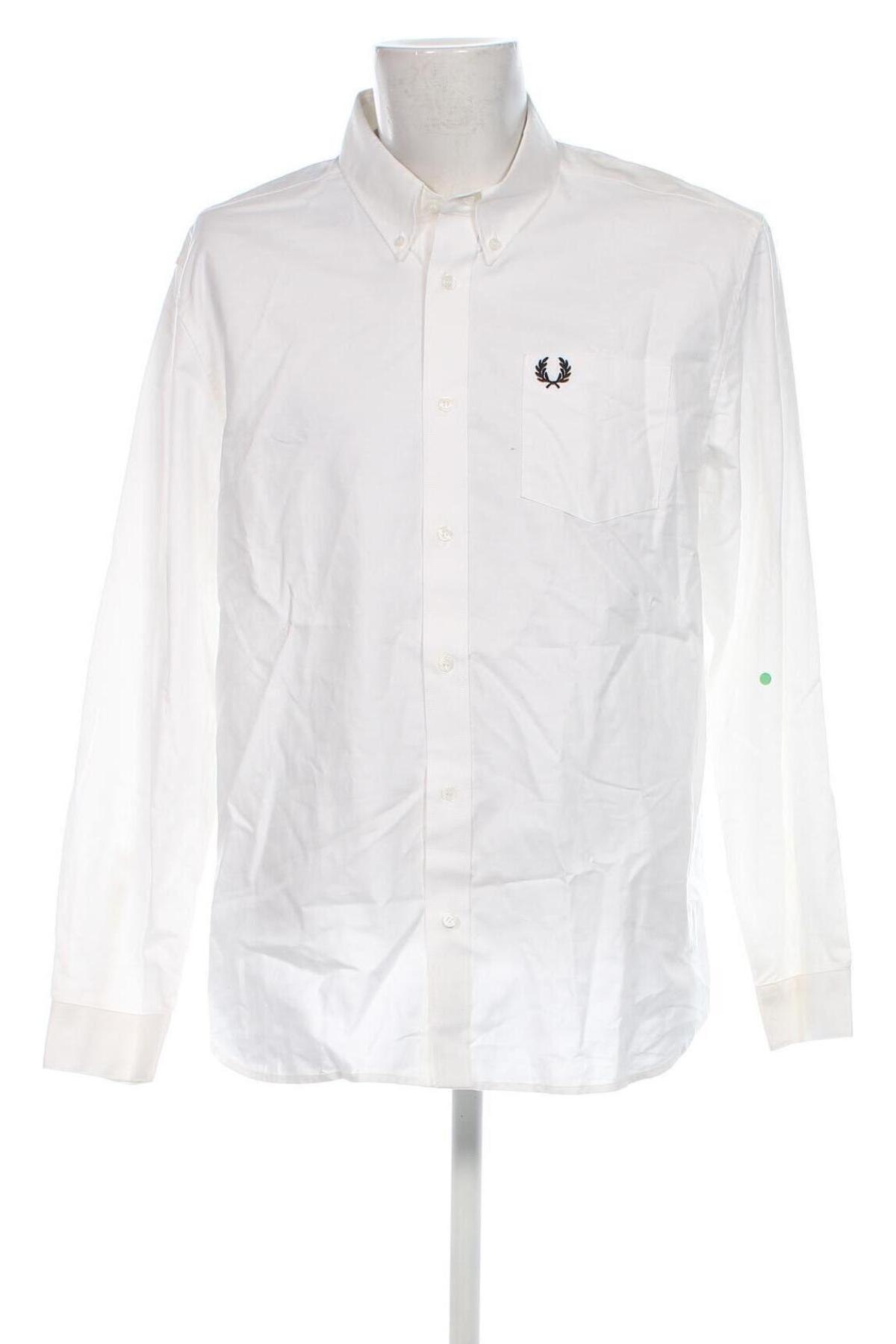 Herrenhemd Fred Perry, Größe XL, Farbe Weiß, Preis € 63,99