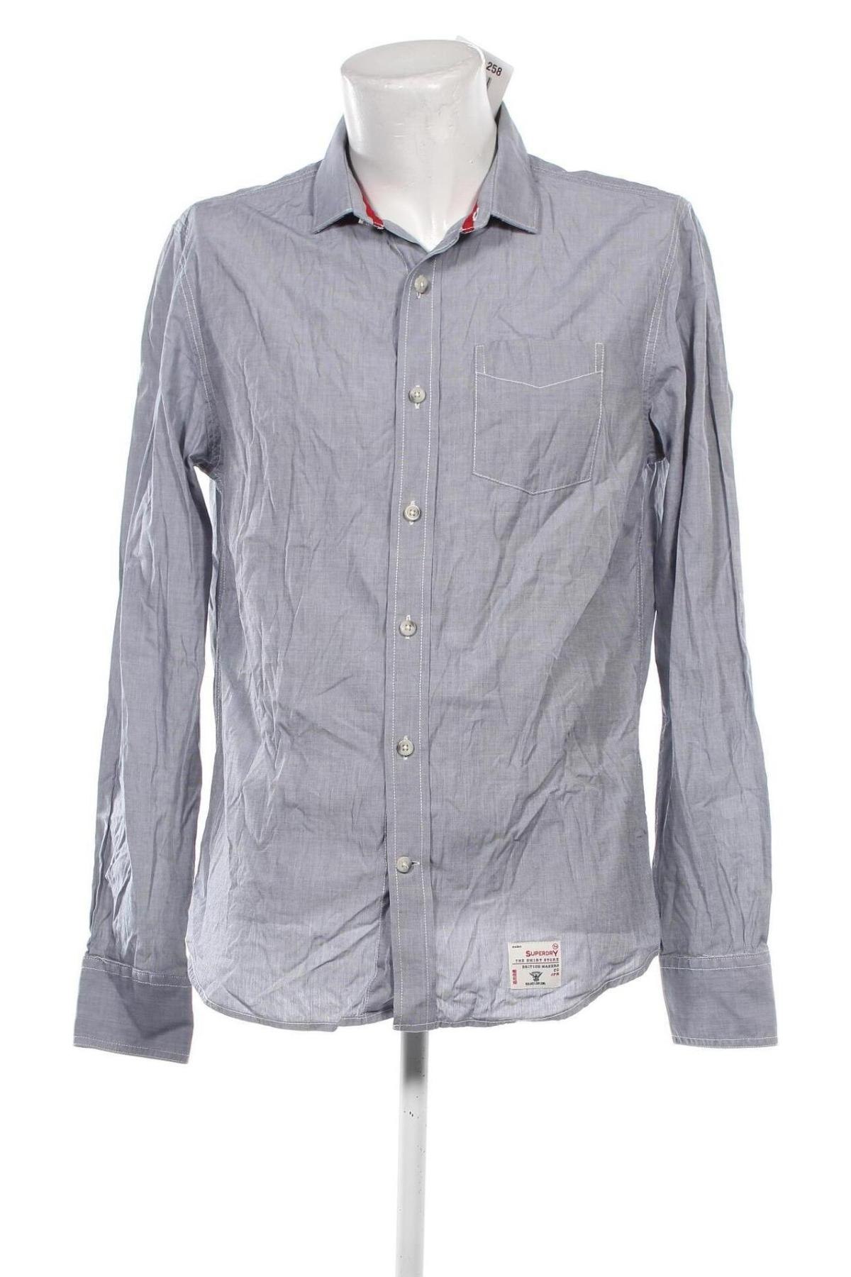 Herrenhemd Superdry, Größe XL, Farbe Grau, Preis 27,49 €