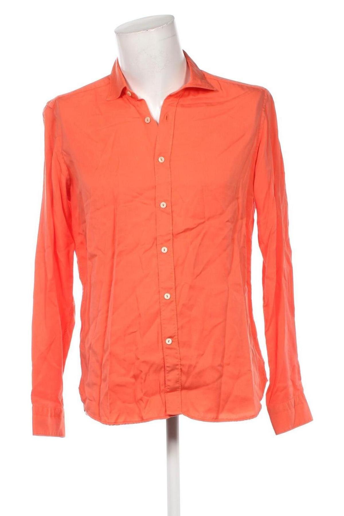 Herrenhemd Tintoria Mattei 954, Größe L, Farbe Orange, Preis € 56,99