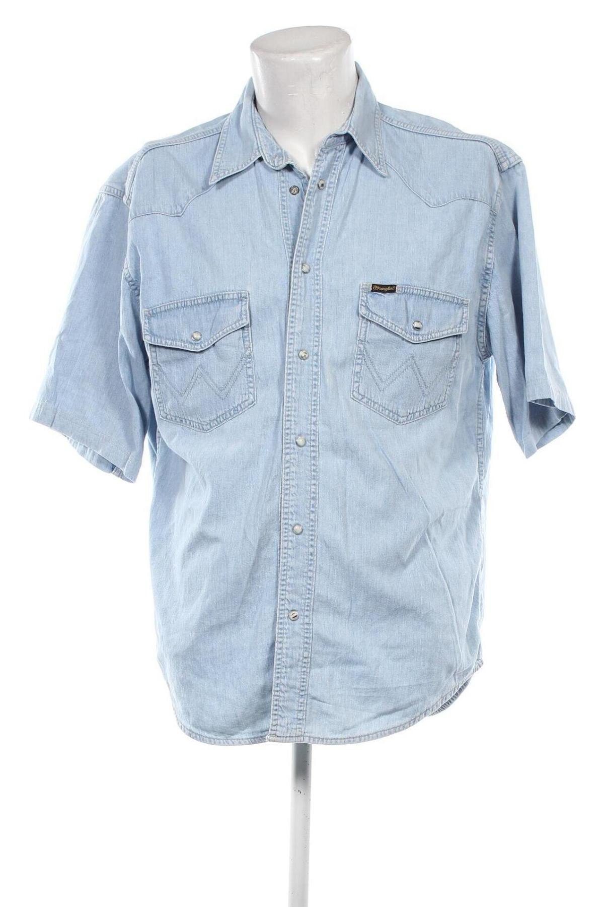 Herrenhemd Wrangler, Größe L, Farbe Blau, Preis € 24,46