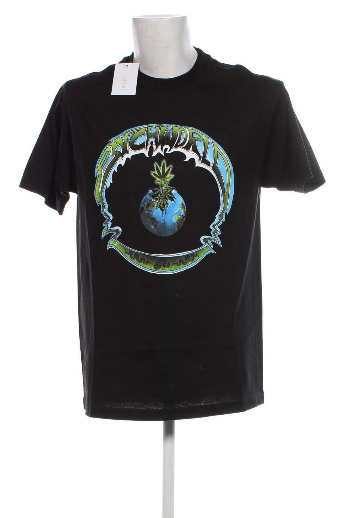 Tricou de bărbați PSYCH WORLD, Mărime L, Culoare Negru, Preț 71,99 Lei