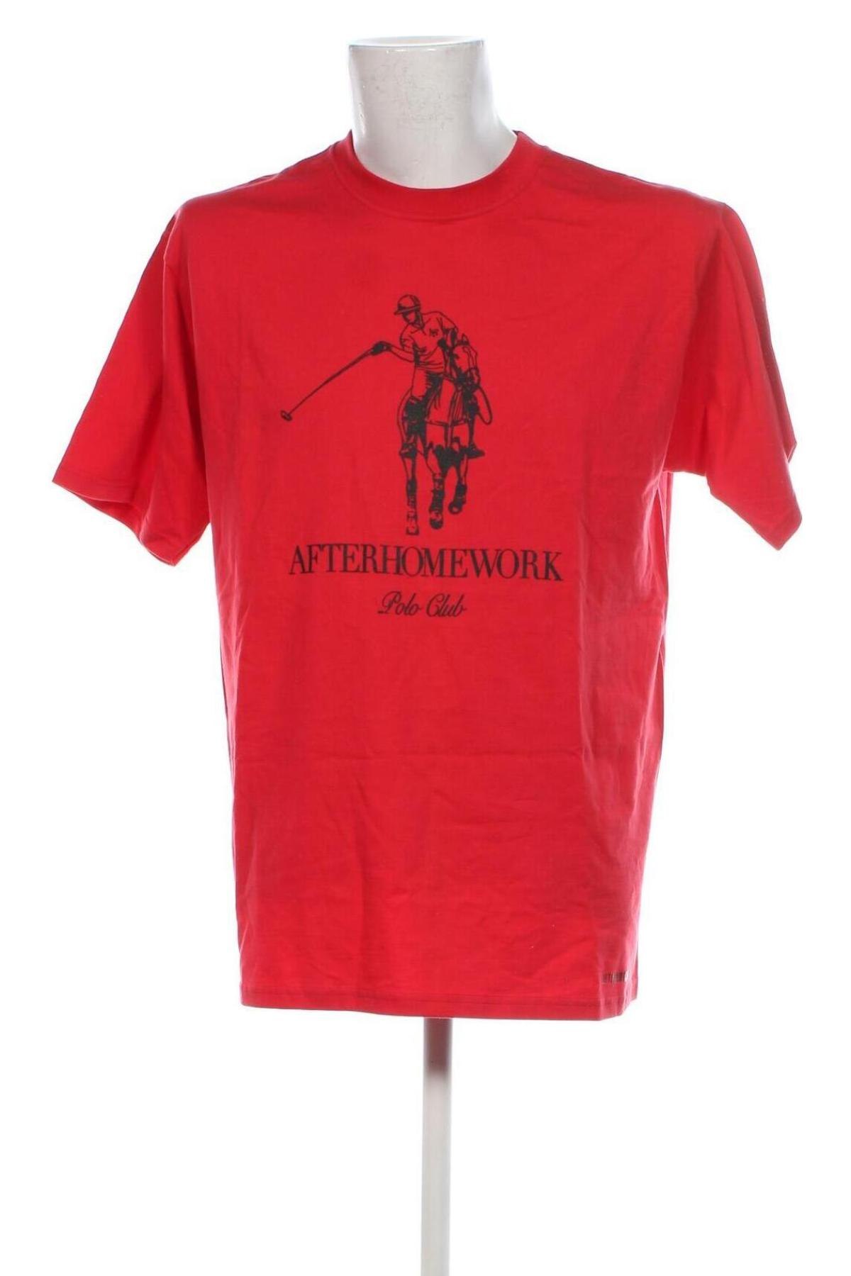 Herren T-Shirt AFTERHOMEWORK, Größe L, Farbe Rot, Preis 58,99 €