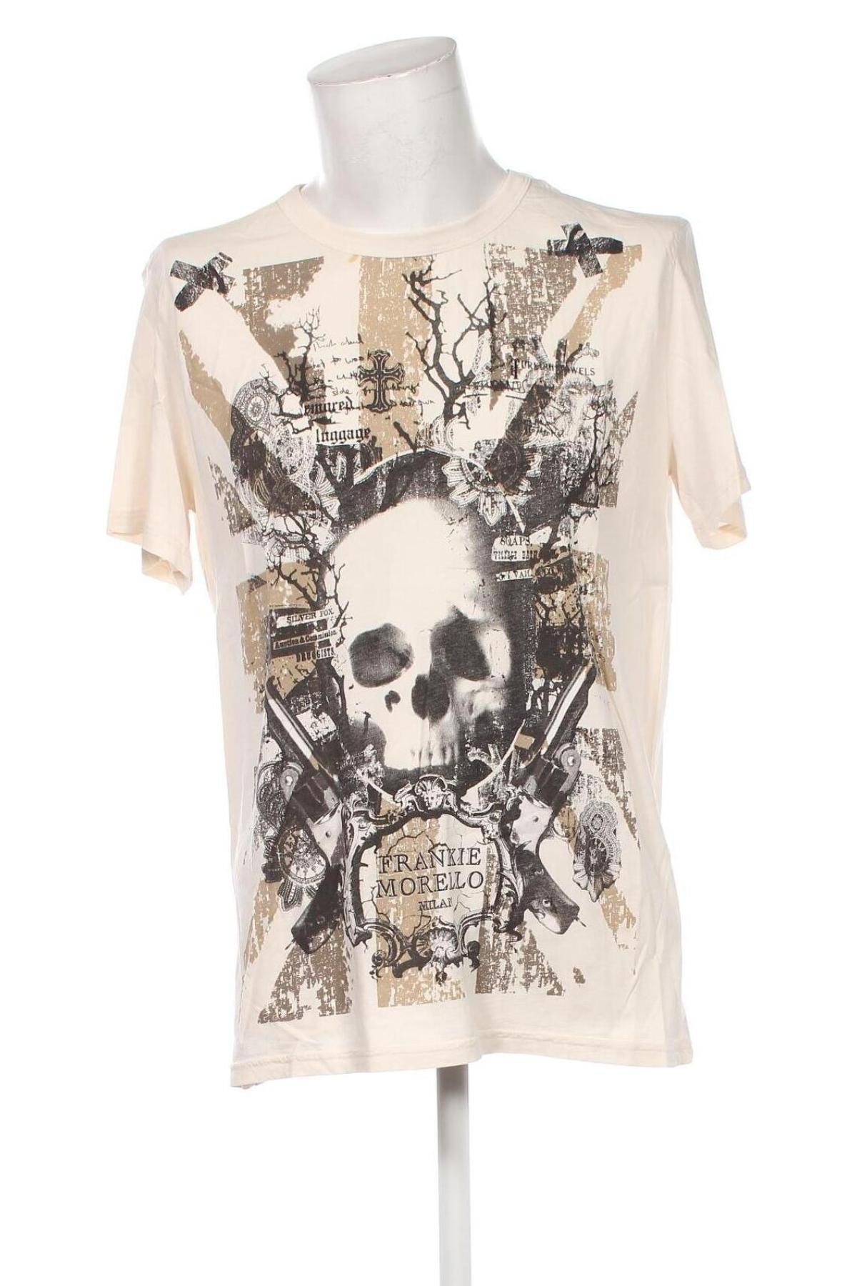 Ανδρικό t-shirt Frankie Morello, Μέγεθος L, Χρώμα  Μπέζ, Τιμή 33,99 €