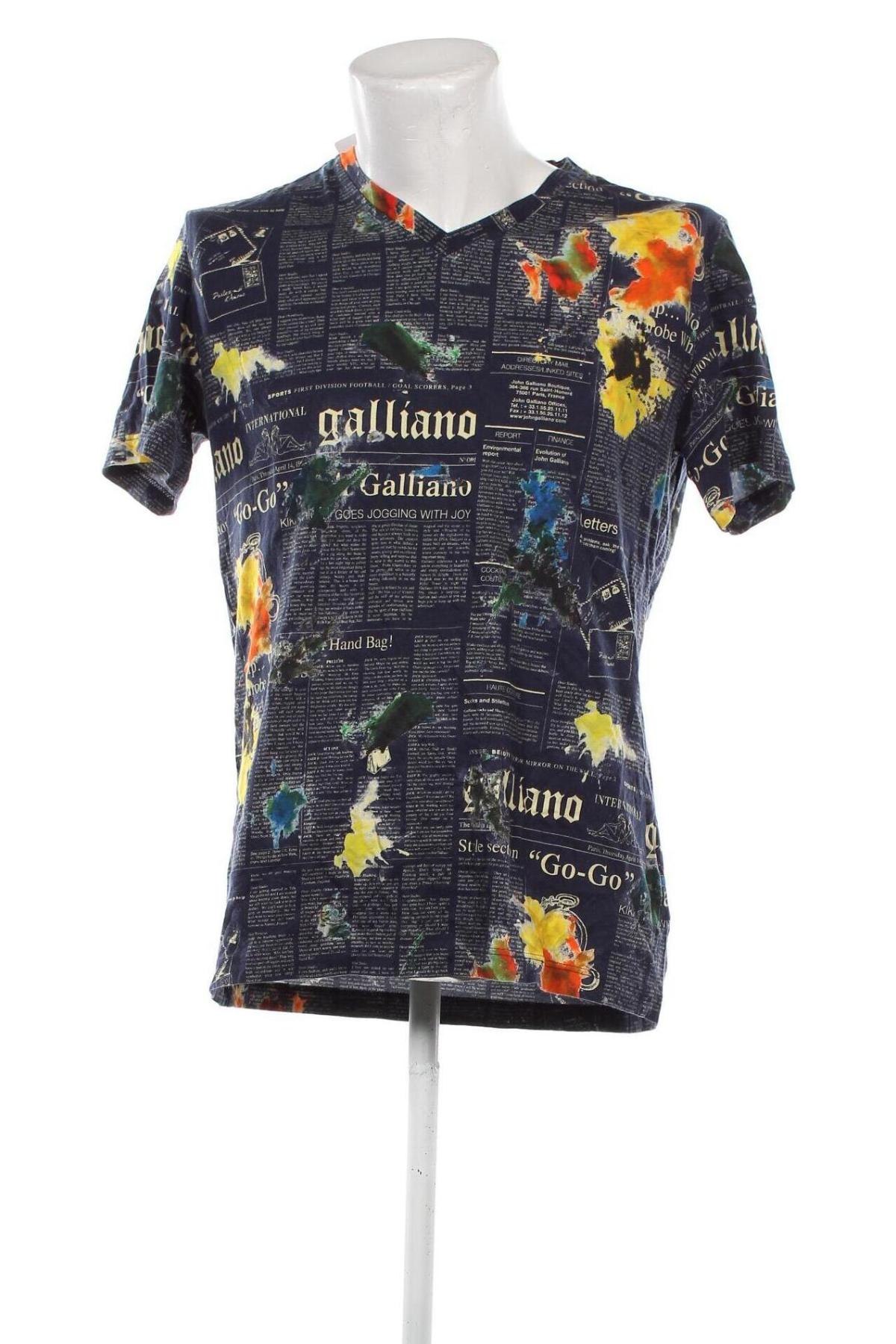 Herren T-Shirt Galliano, Größe L, Farbe Blau, Preis € 43,49