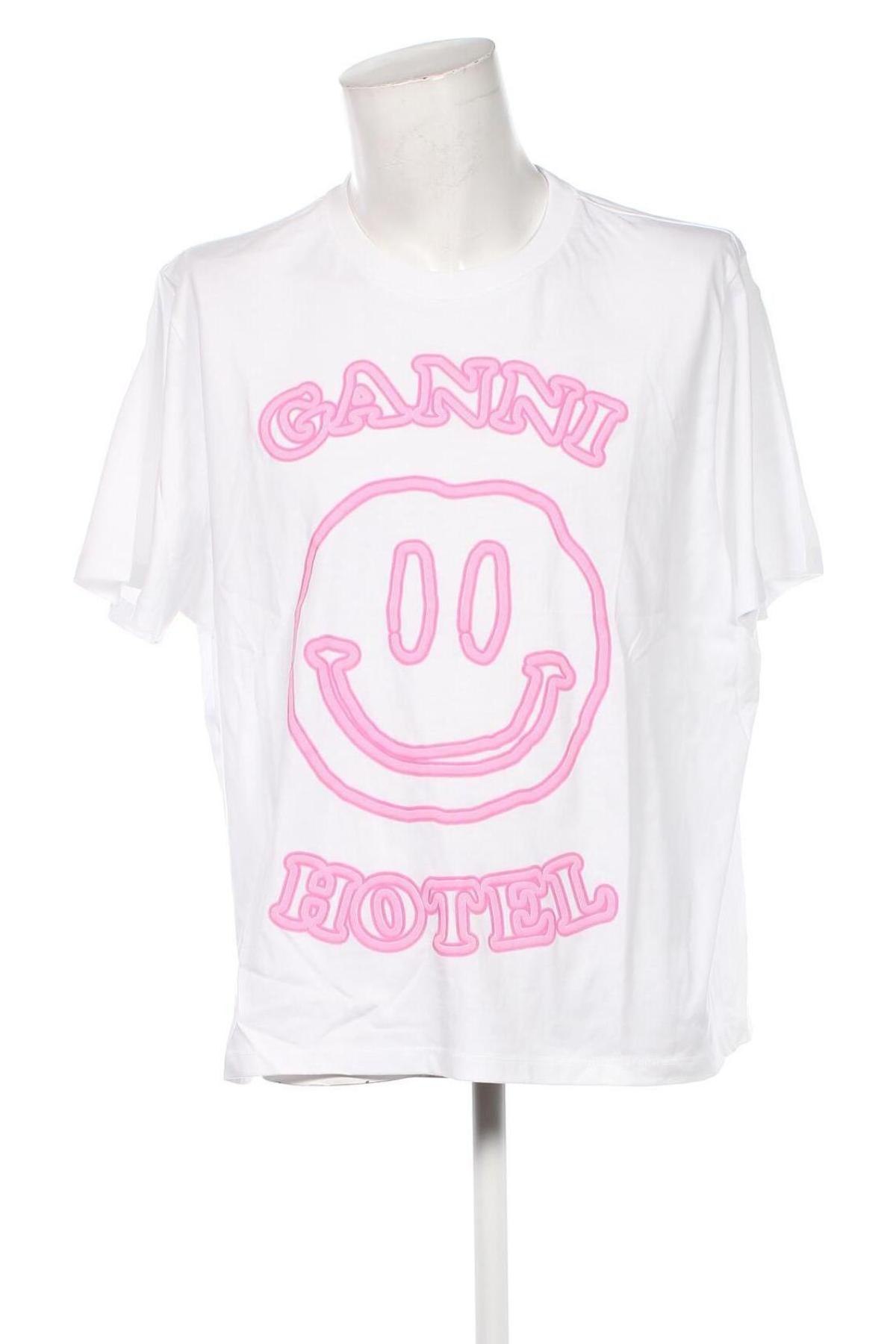 Ανδρικό t-shirt Ganni, Μέγεθος 3XL, Χρώμα Λευκό, Τιμή 38,49 €