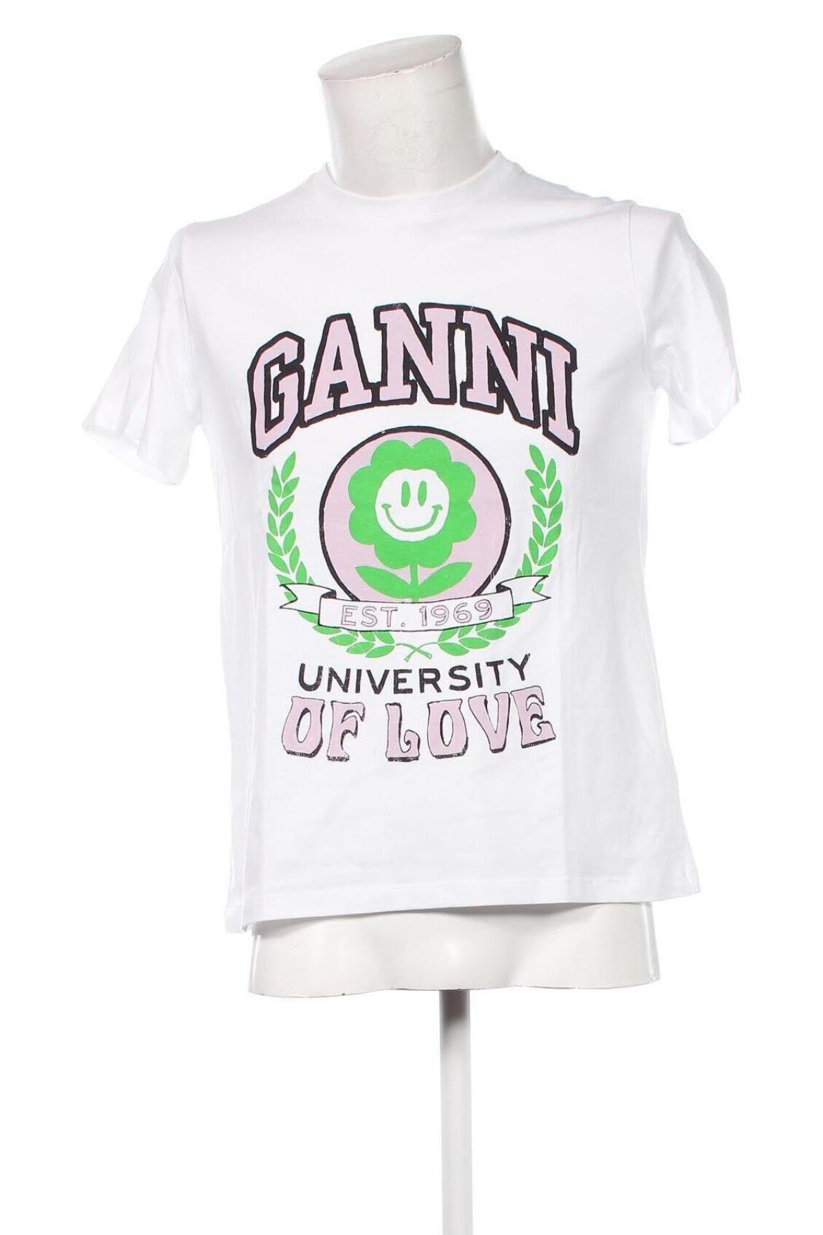 Herren T-Shirt Ganni, Größe S, Farbe Weiß, Preis € 42,99