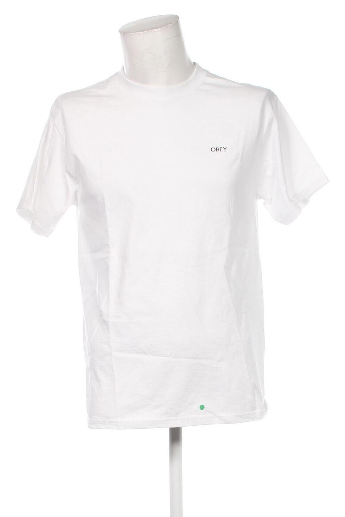 Herren T-Shirt Obey, Größe M, Farbe Weiß, Preis € 30,99