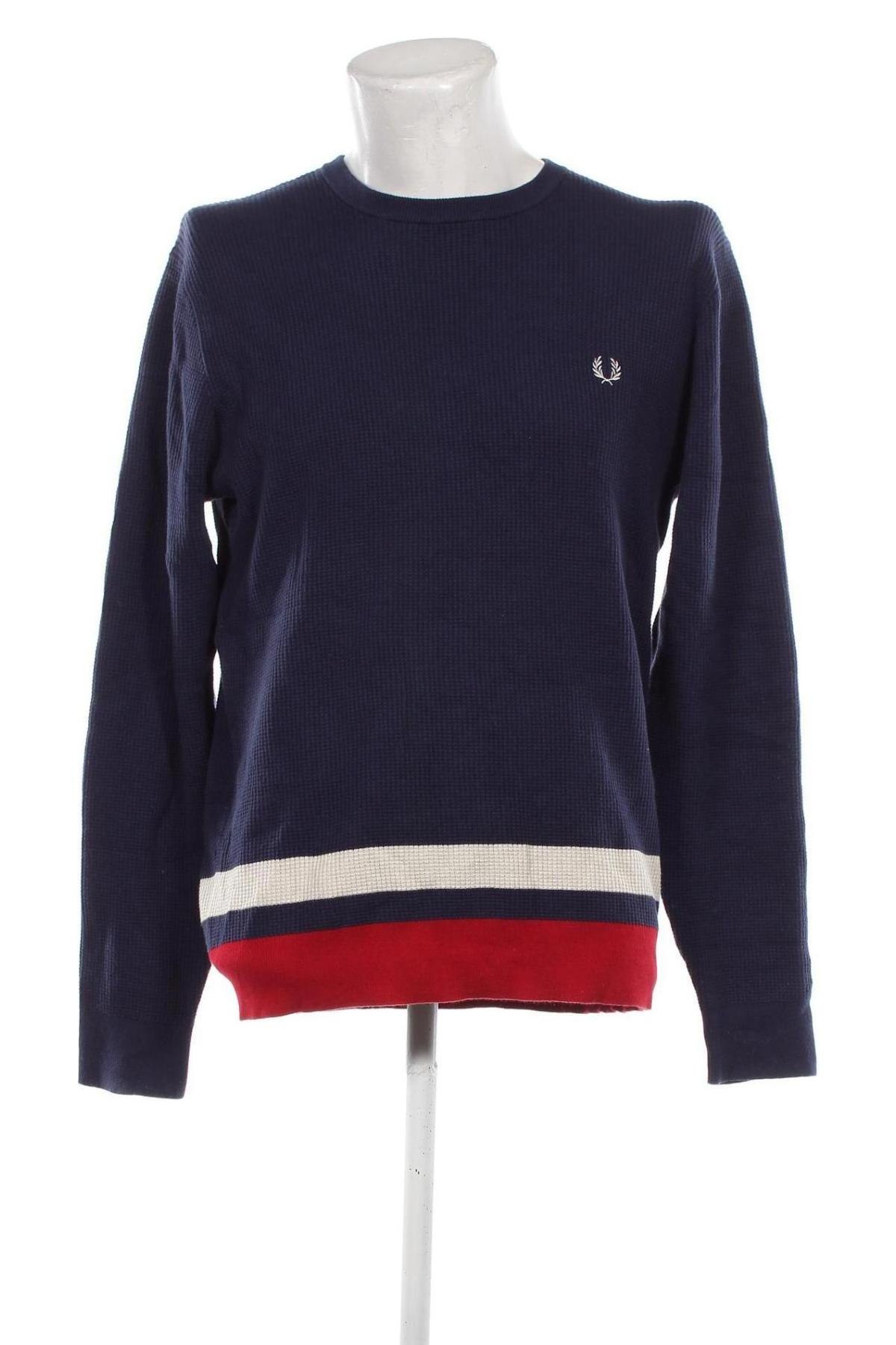 Pulover de bărbați Fred Perry, Mărime L, Culoare Albastru, Preț 203,99 Lei