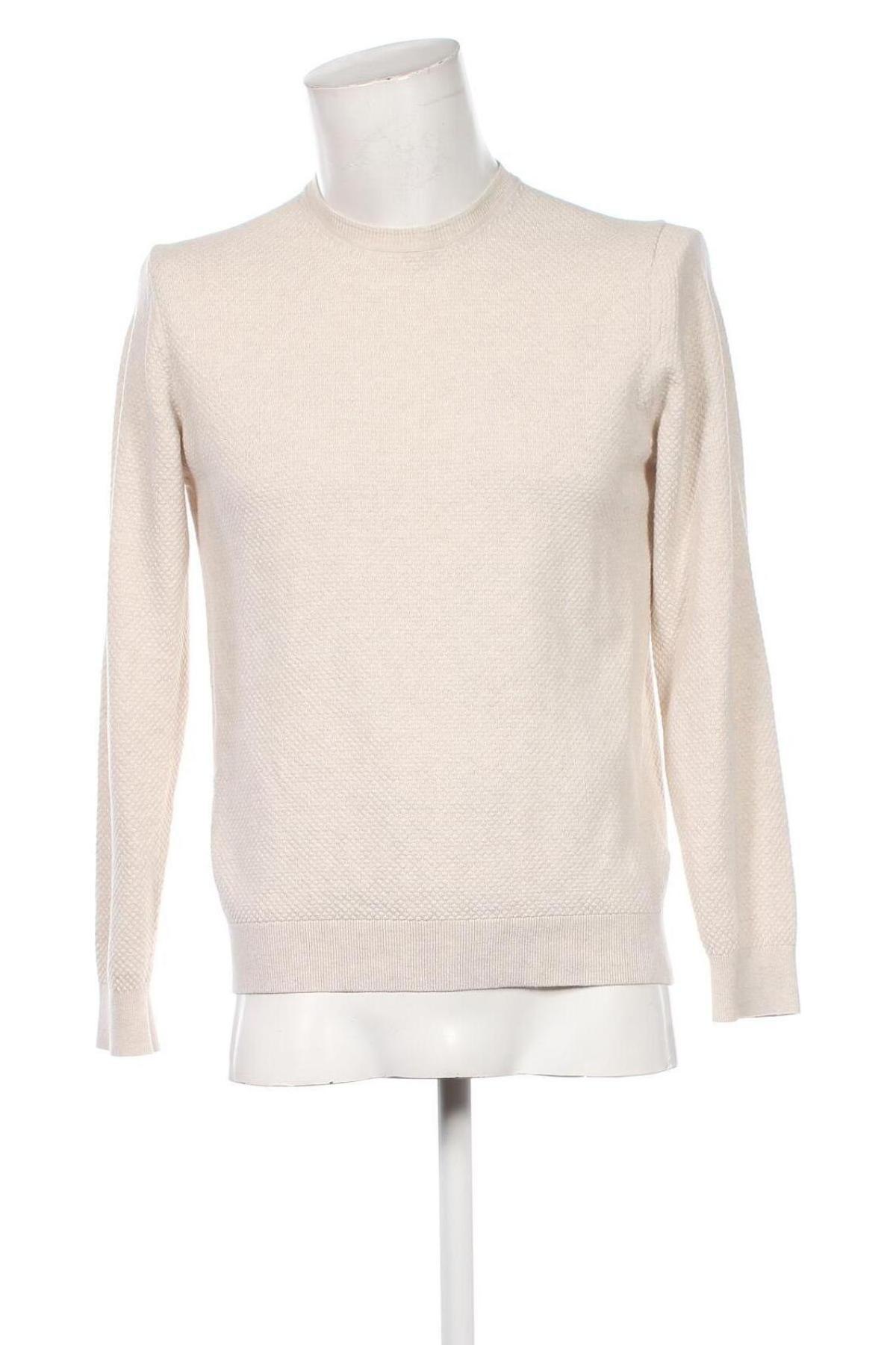 Herrenpullover Massimo Dutti, Größe M, Farbe Ecru, Preis 22,49 €