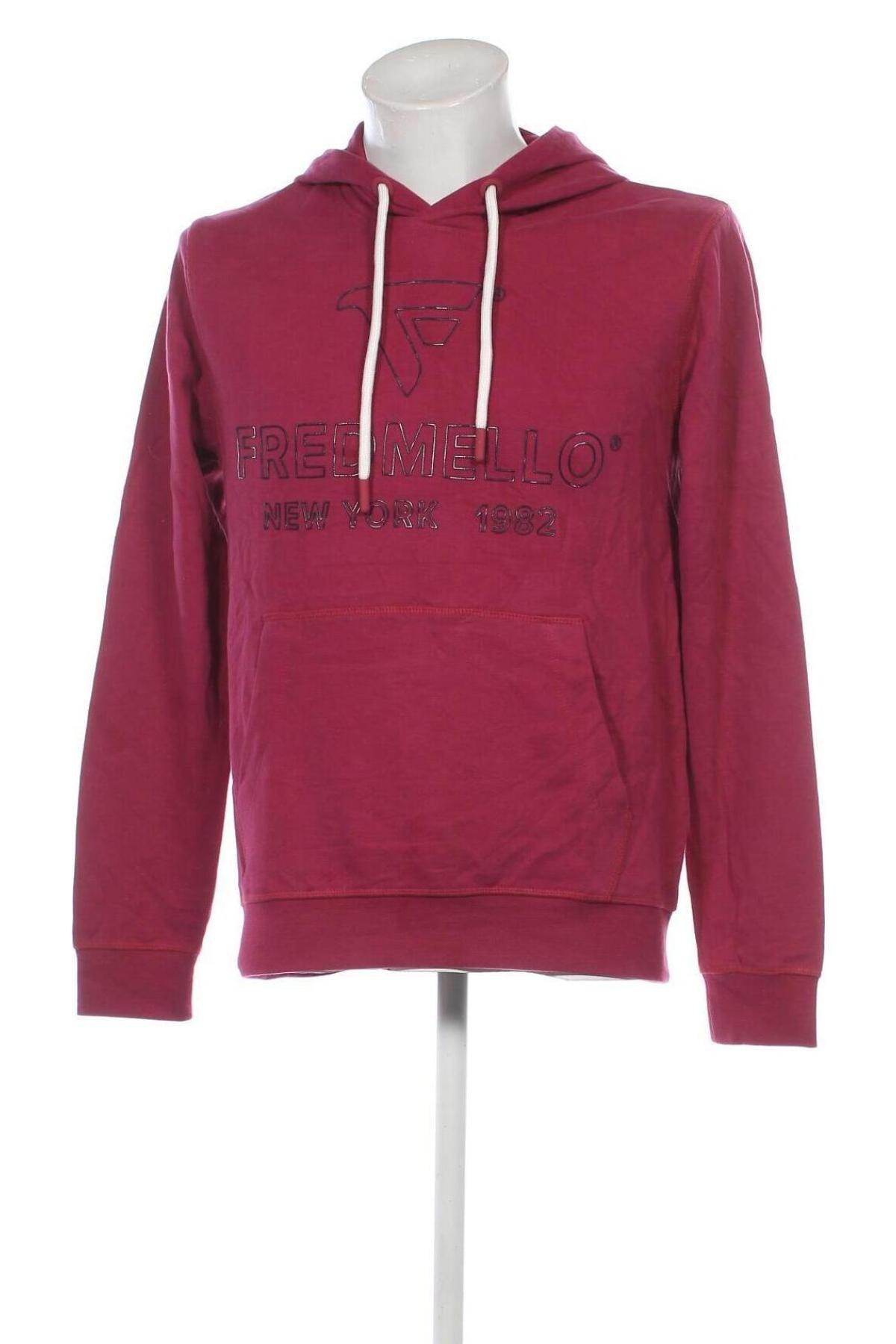 Herren Sweatshirt Fred Mello, Größe L, Farbe Rosa, Preis € 32,99