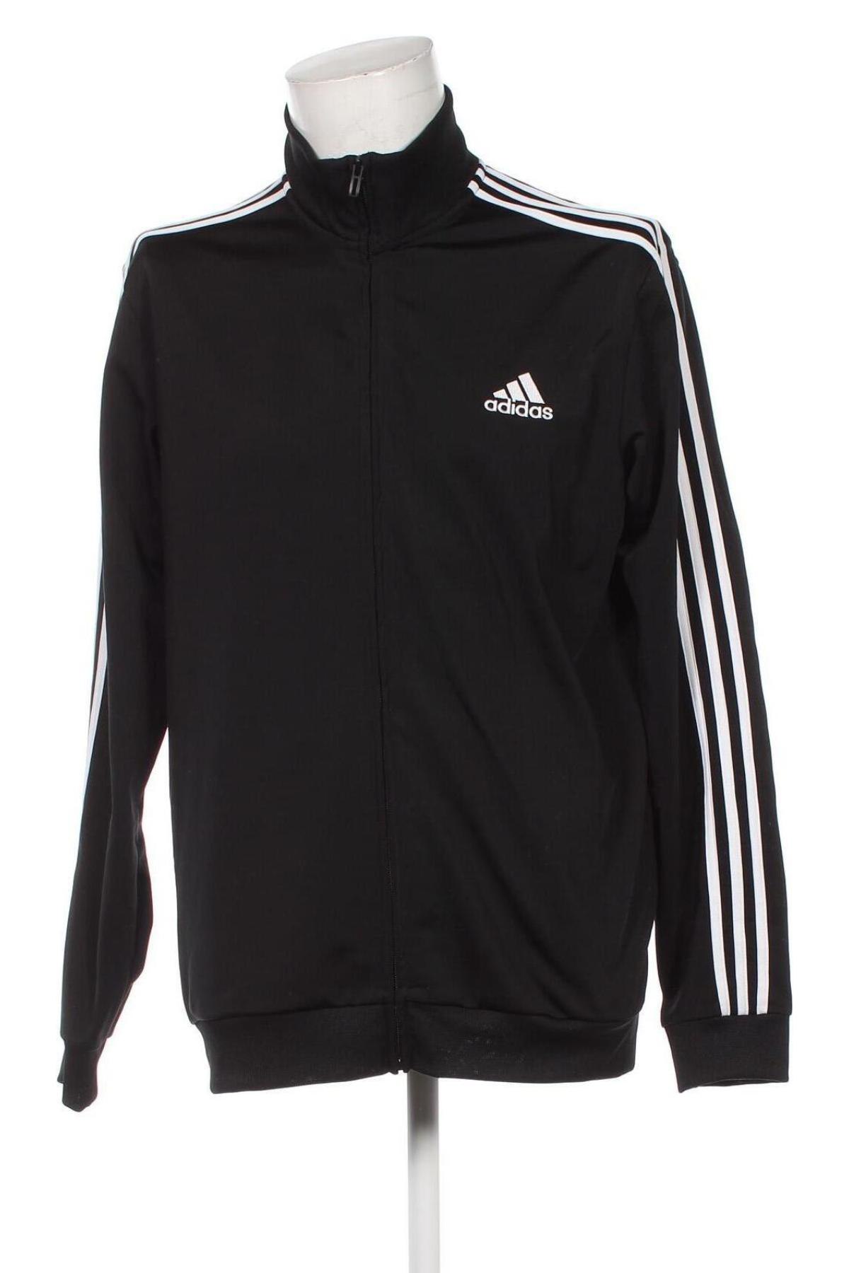 Ανδρική αθλητική ζακέτα Adidas, Μέγεθος XL, Χρώμα Μαύρο, Τιμή 16,99 €