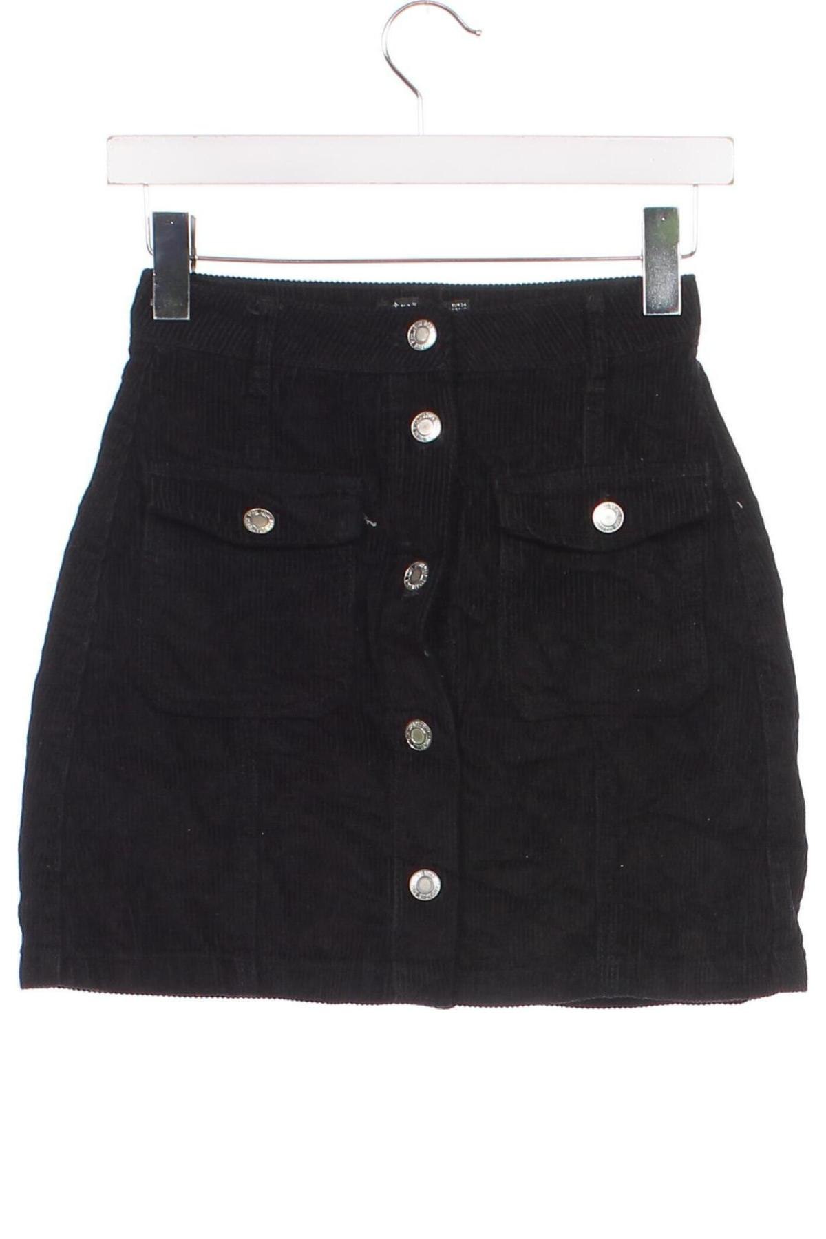 Fustă Stradivarius, Mărime XXS, Culoare Negru, Preț 62,99 Lei