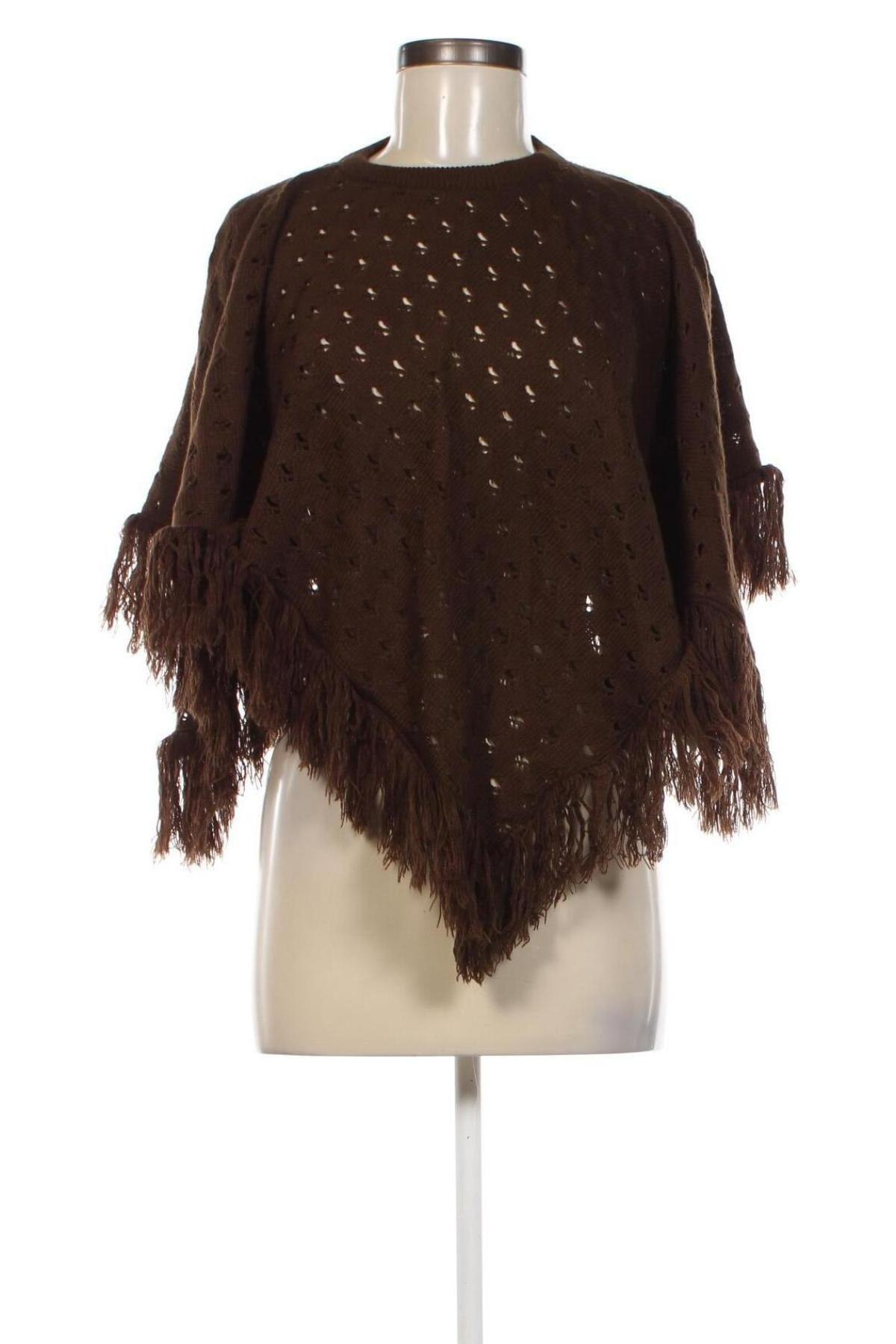 Poncho, Größe S, Farbe Braun, Preis € 5,05