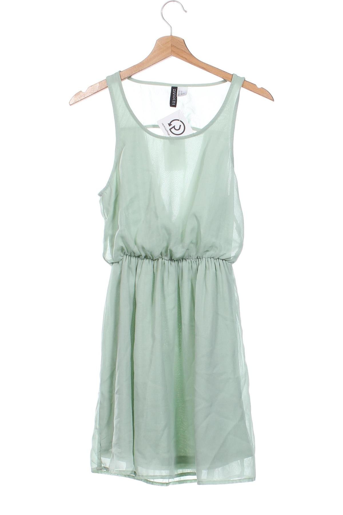 Rochie H&M Divided, Mărime XXS, Culoare Verde, Preț 73,98 Lei