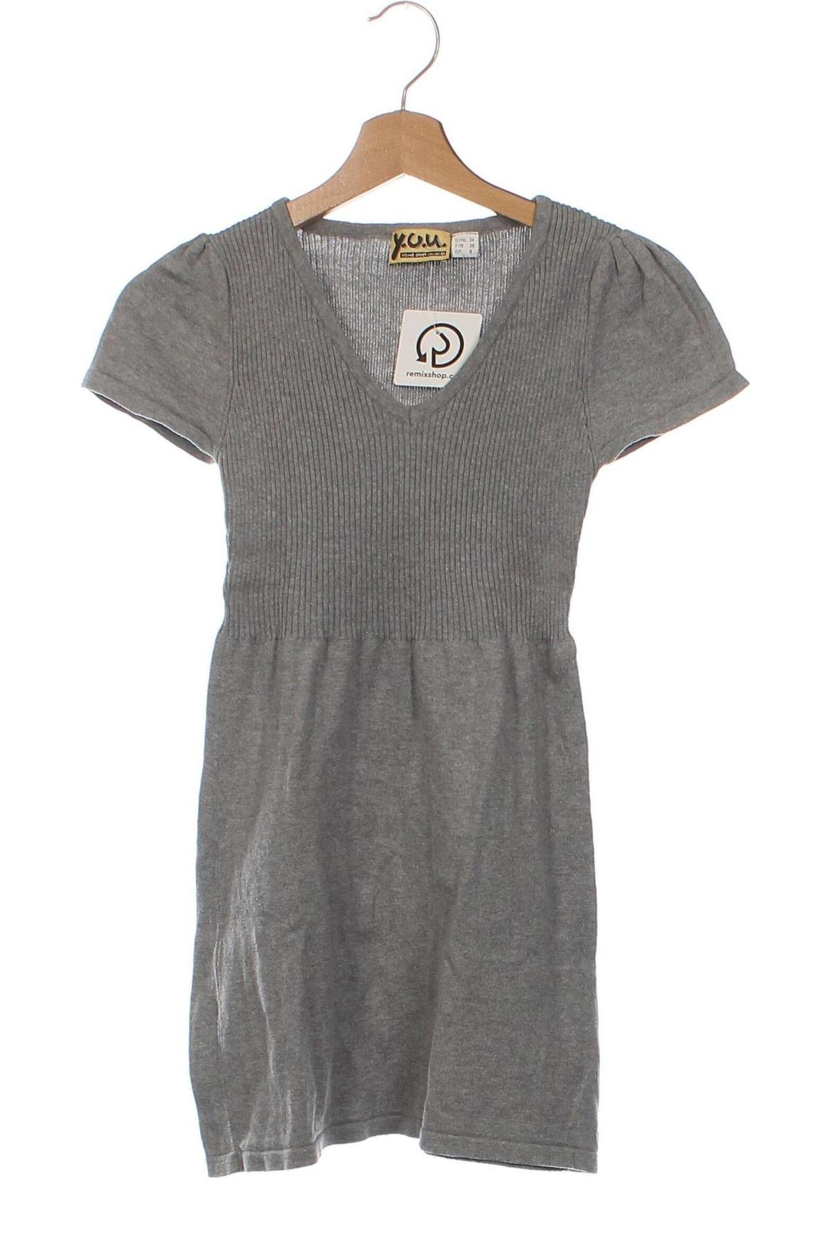 Kleid Y.O.U, Größe XS, Farbe Grau, Preis 11,56 €