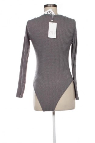 Дамска блуза - боди Zara, Размер M, Цвят Сив, Цена 62,56 лв.